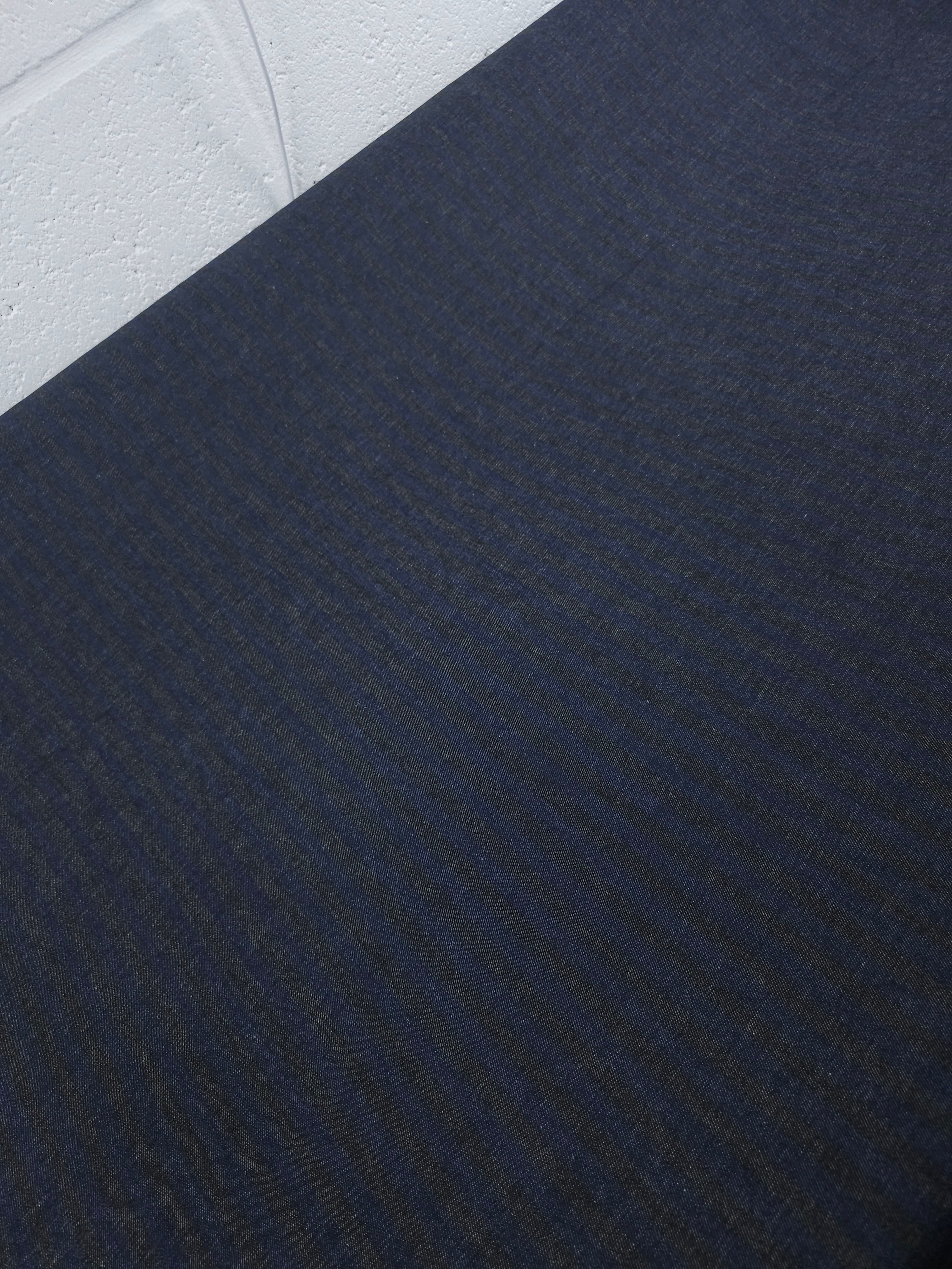 Ink Blue/Black Stripe Denim