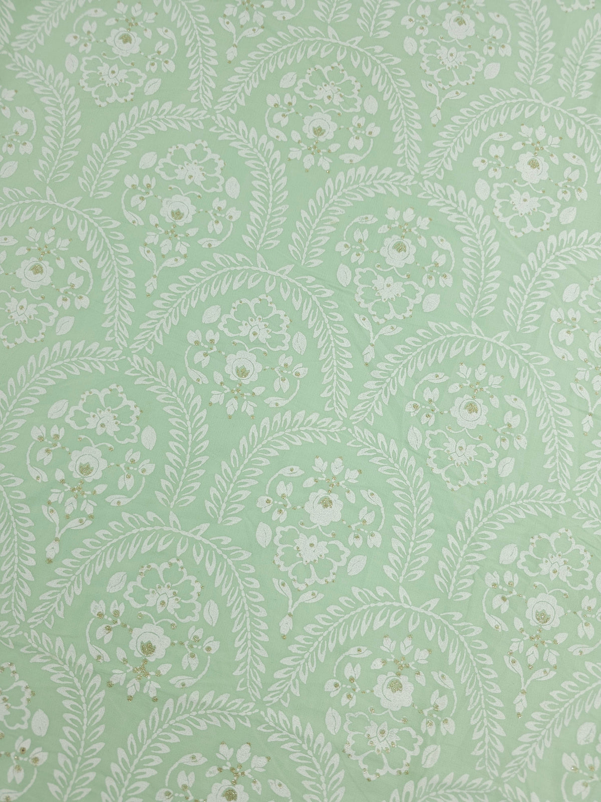 Mint Green Glitter Tapestry Lightweight Cotton