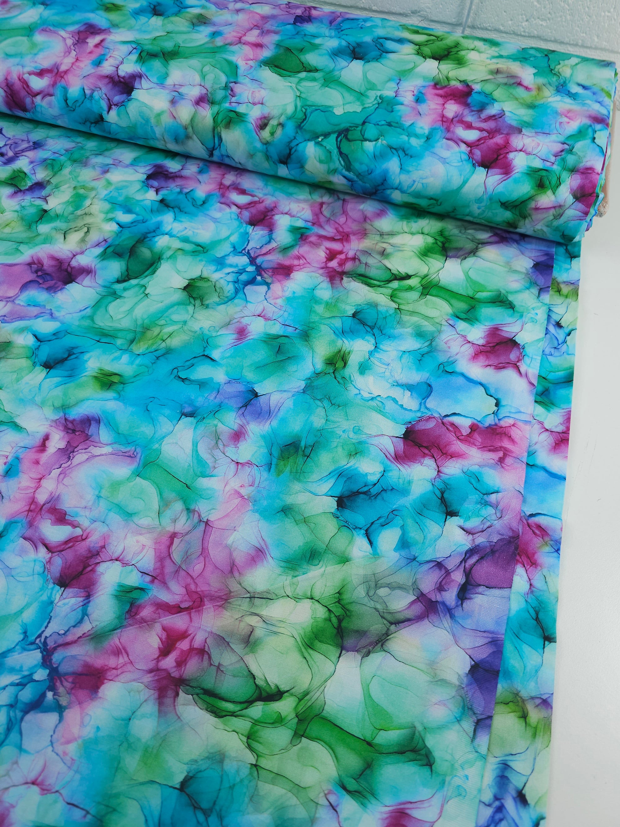 Mermaid Watercolour Diffusion 100% Cotton 106” *EXTRA WIDE*