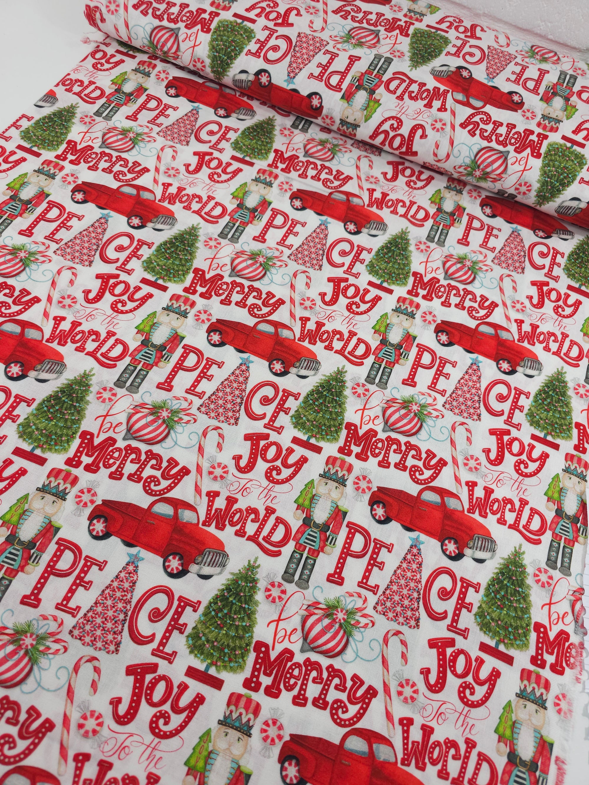 Peppermint Joy Christmas 100% Cotton
