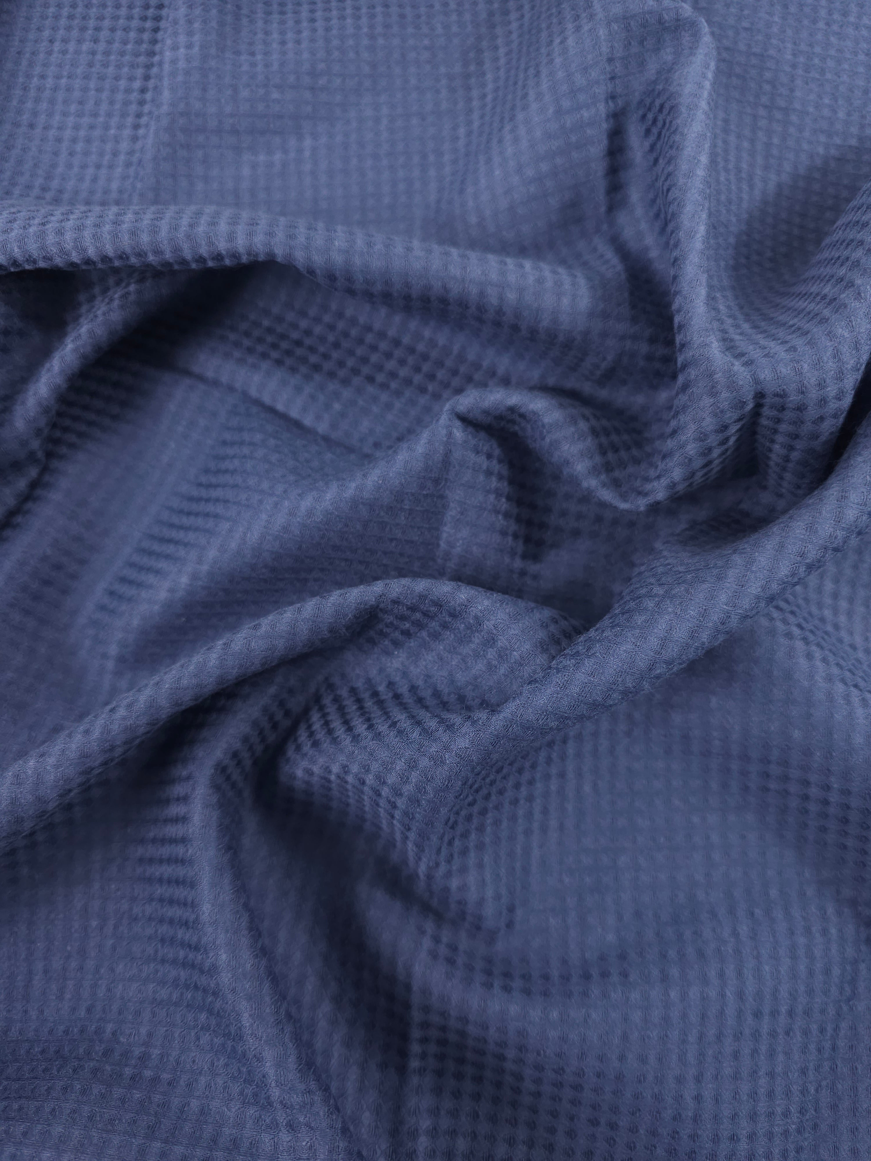 Hale Navy Soft Waffle Cotton