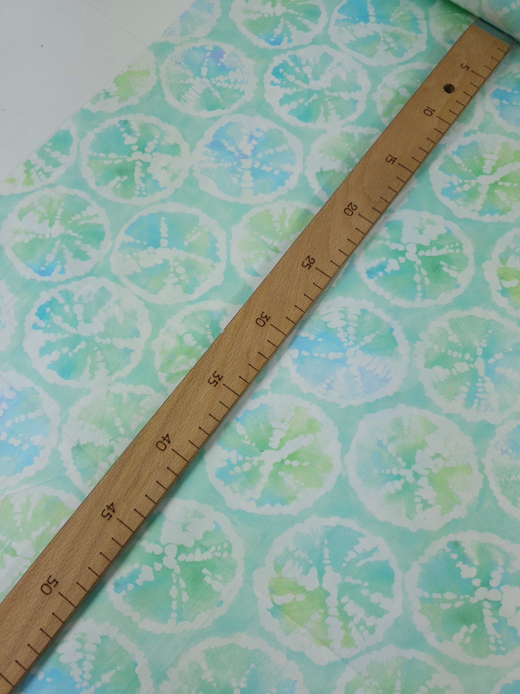 Citrus Blue/Green Shell Cotton Sateen - Robert Kaufman