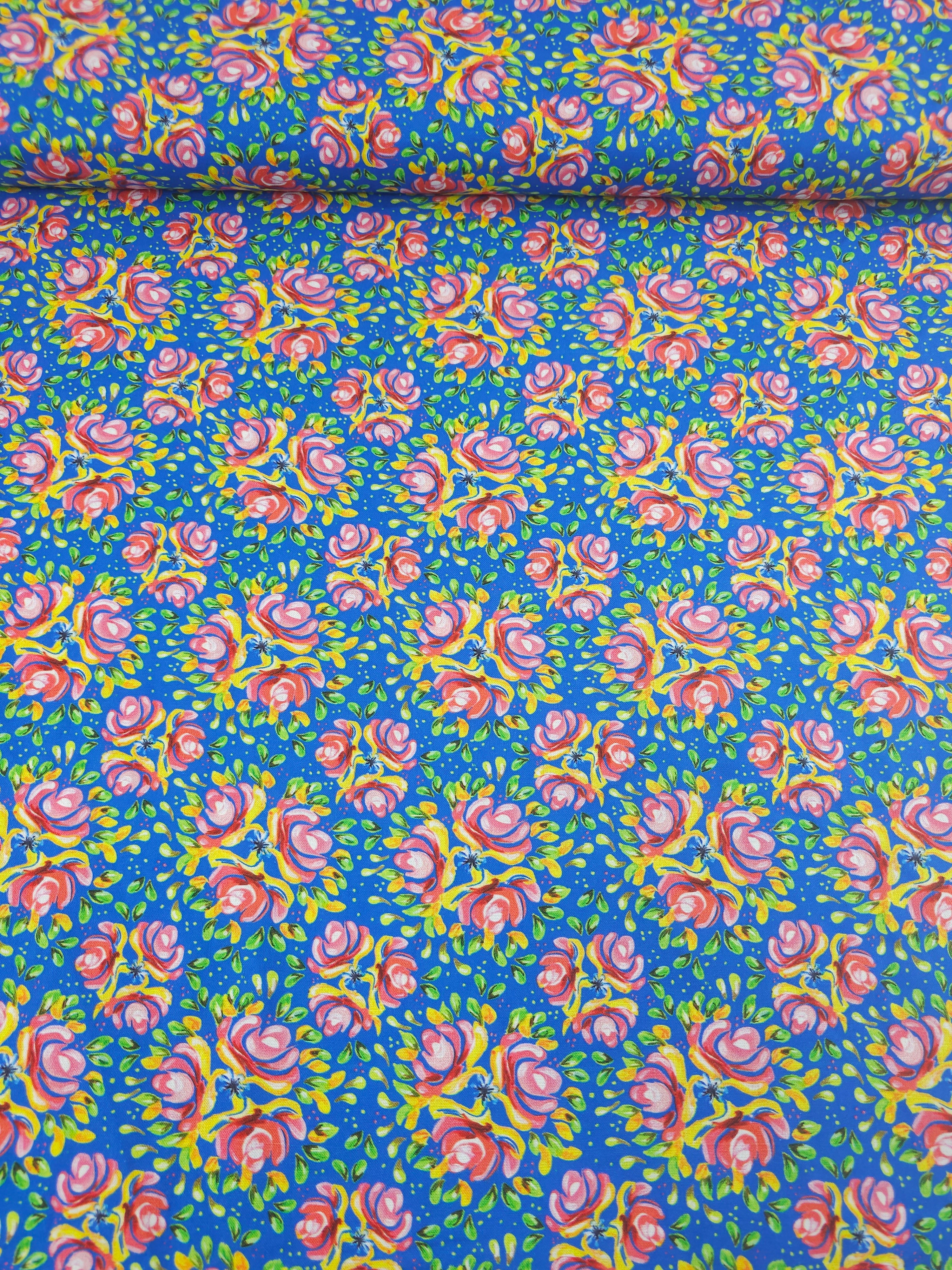 Bohemian Water Roses 100% Cotton