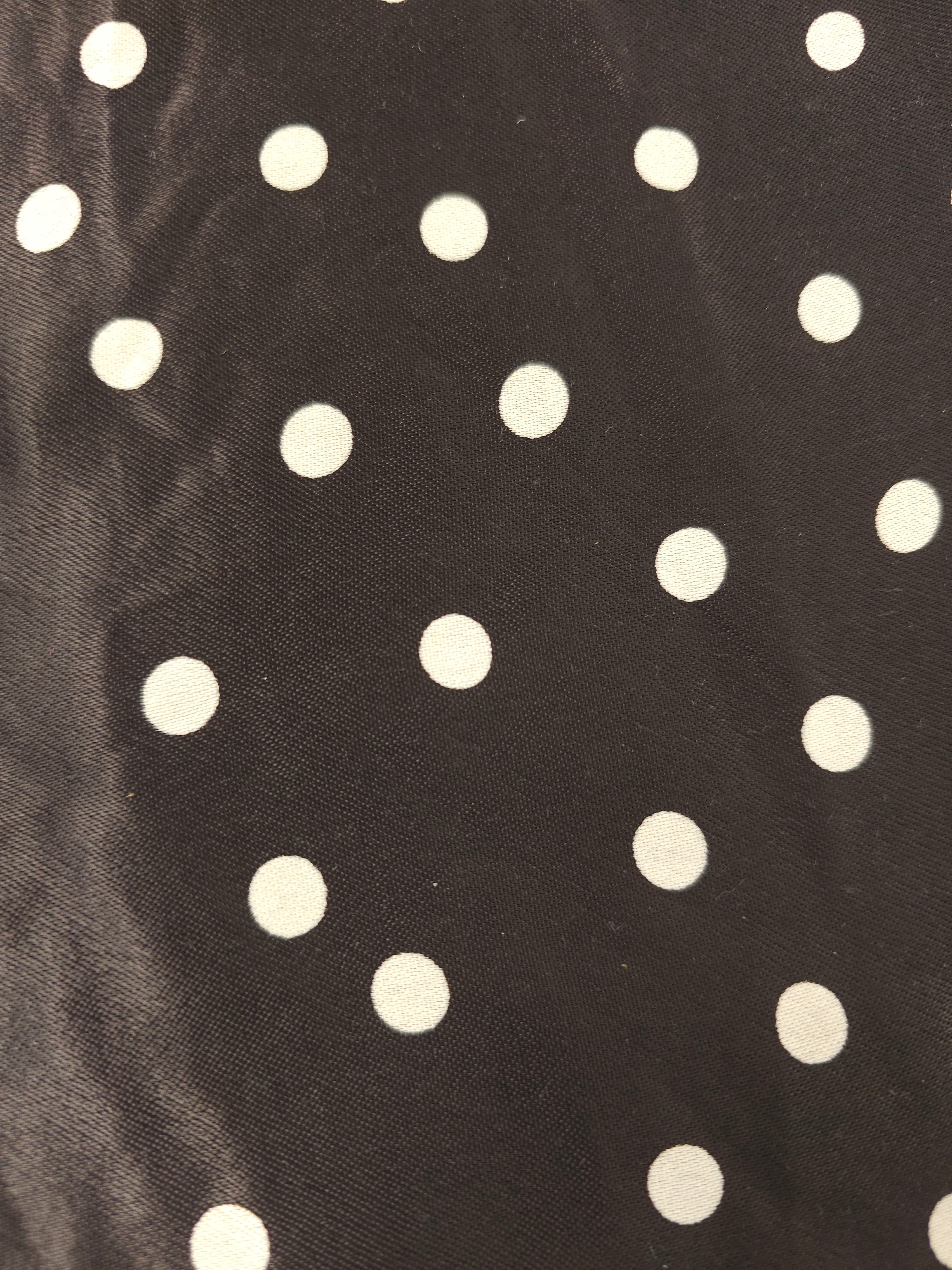 Dark brown polka Viscose sateen- 1.5m piece