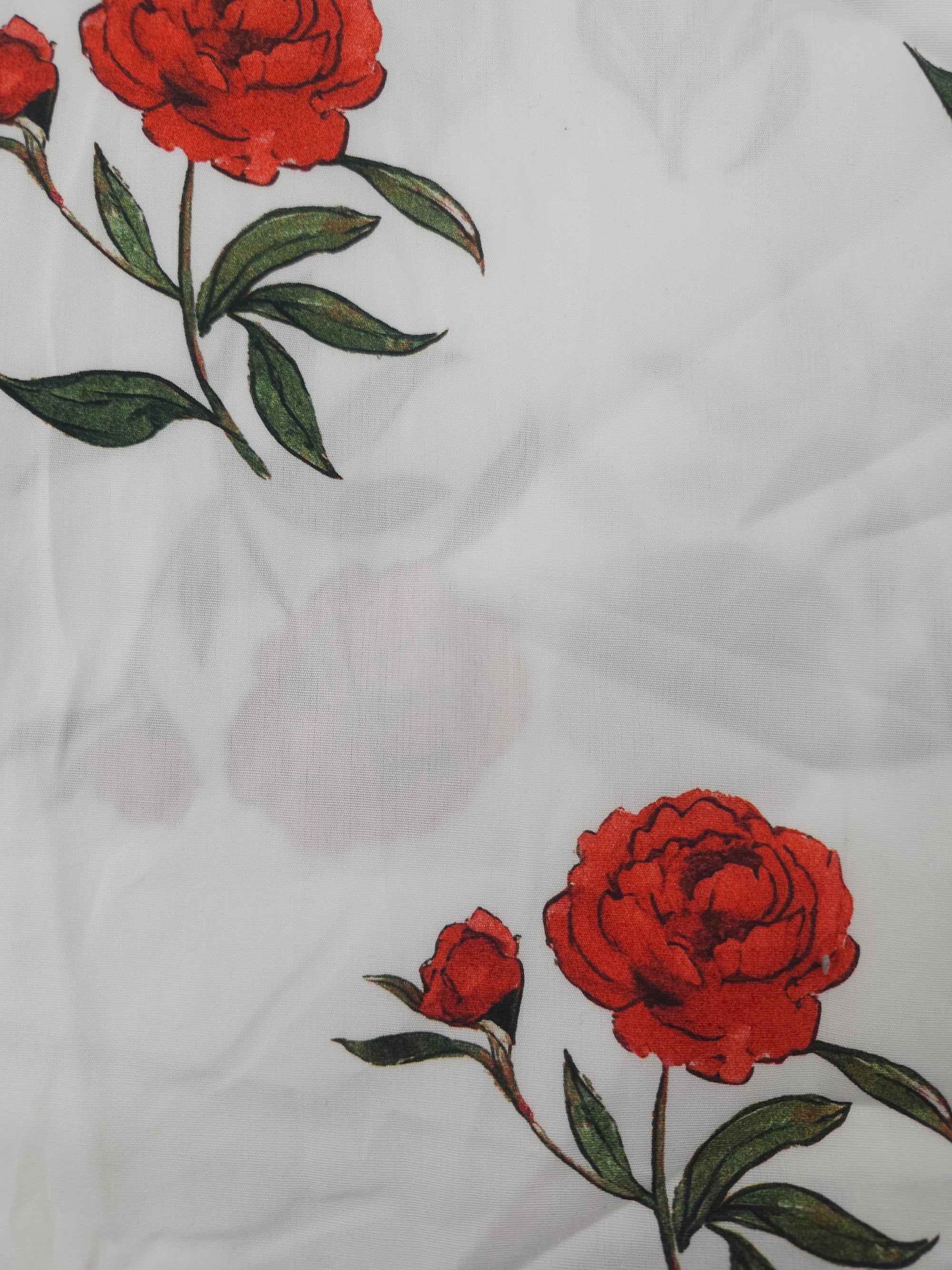 Roses and peonys Cotton blend- 1.6m piece