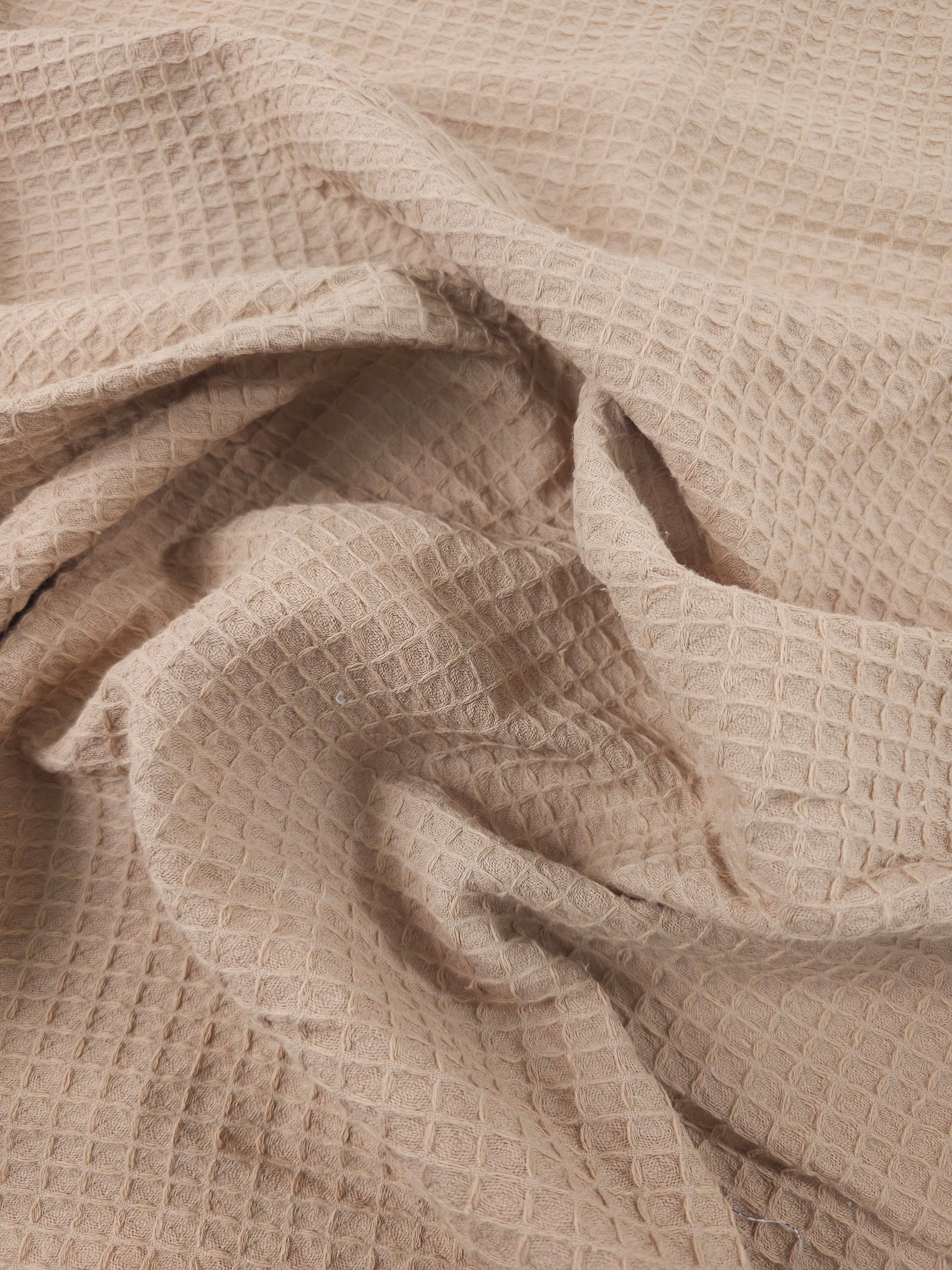 Beige Waffle Cotton *EXTRA WIDE*