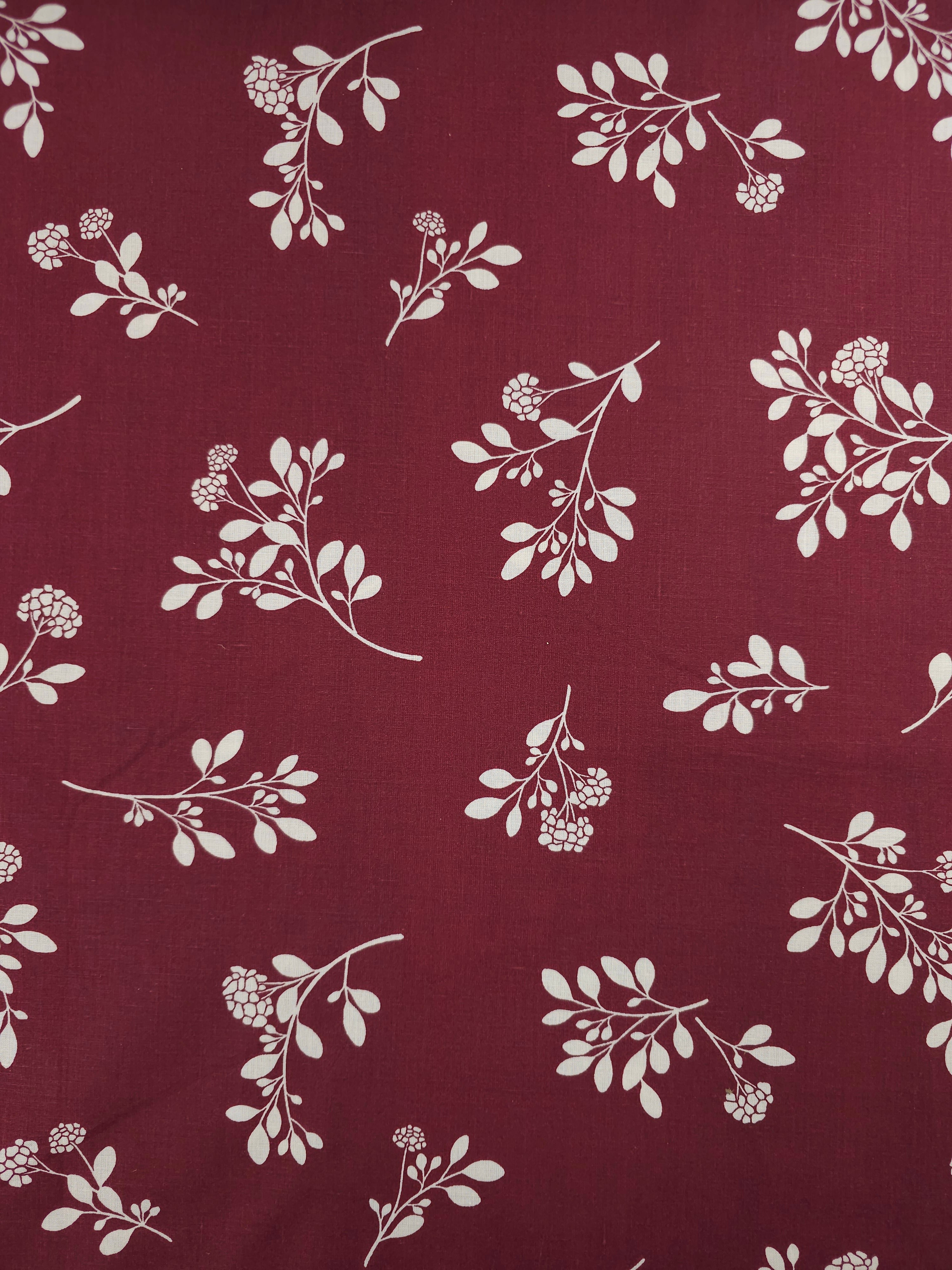 Wine Petal Bouquet 100% Cotton 104"