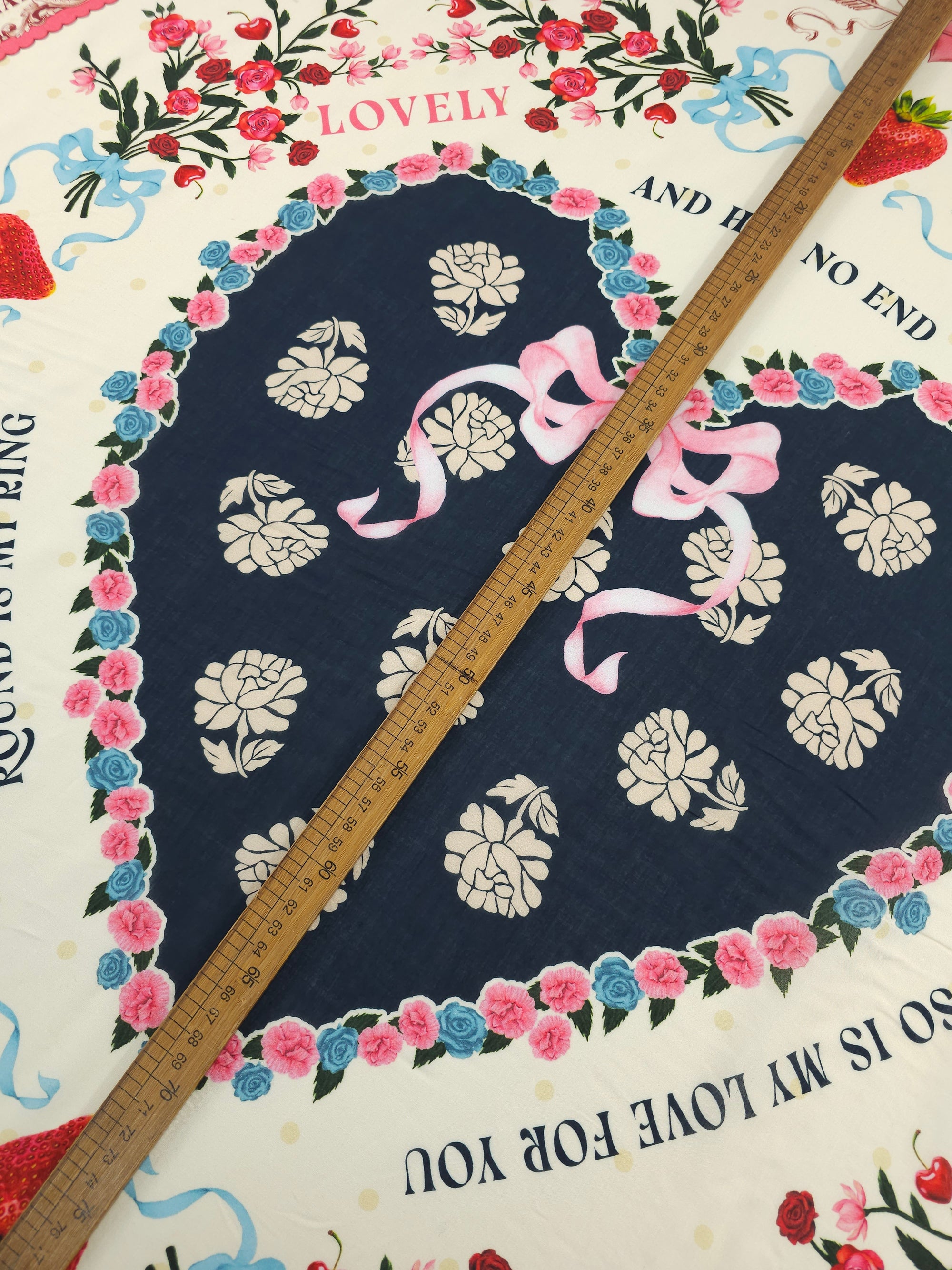 Valentine Heartfelt Viscose Voile - 1.70m Panel *DEFECT*