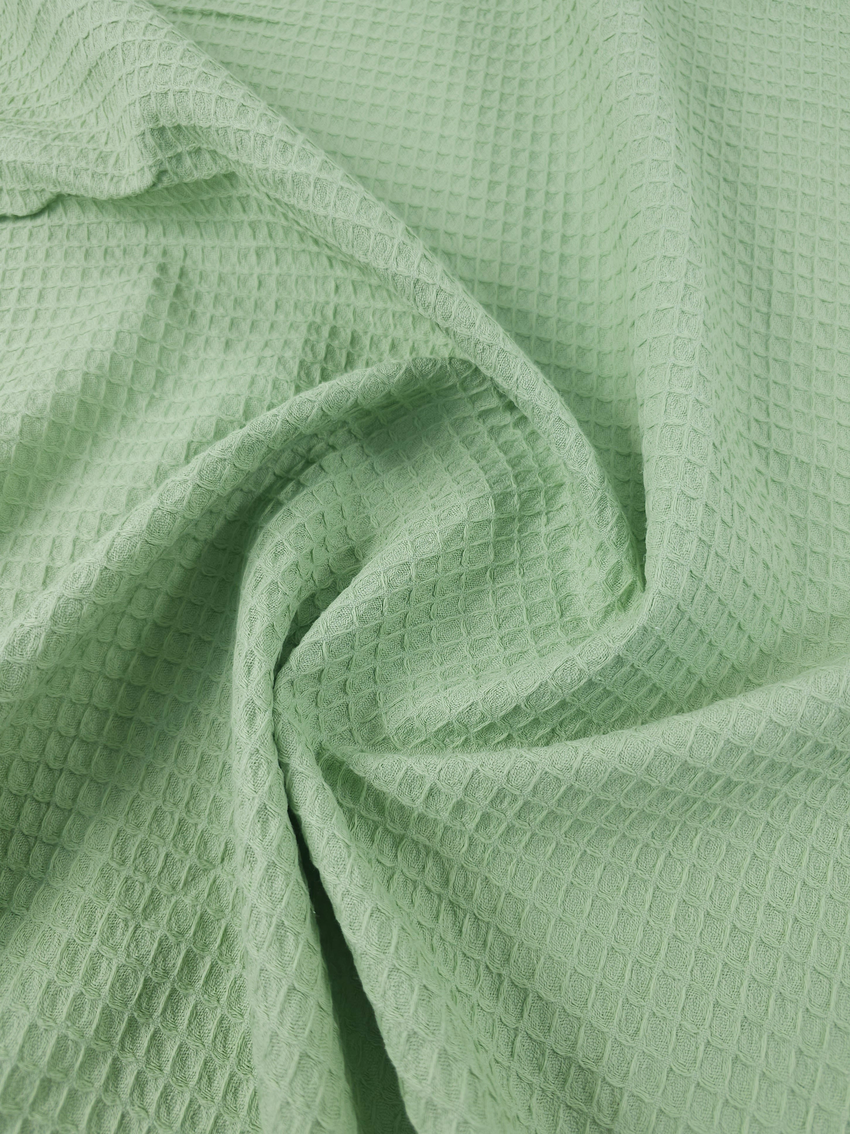Pistachio Green Waffle Cotton *EXTRA WIDE*