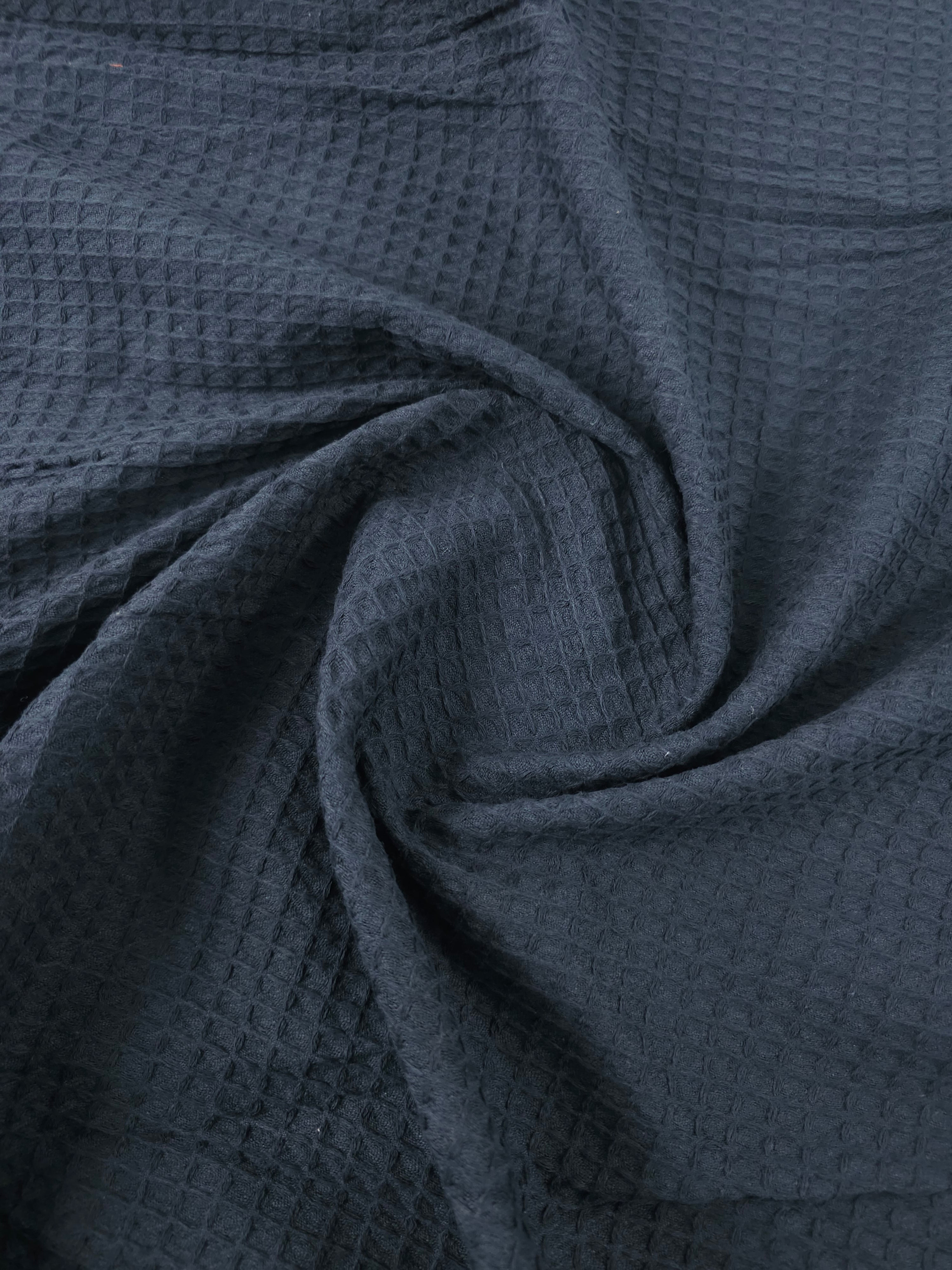 Black Waffle Cotton *EXTRA WIDE*