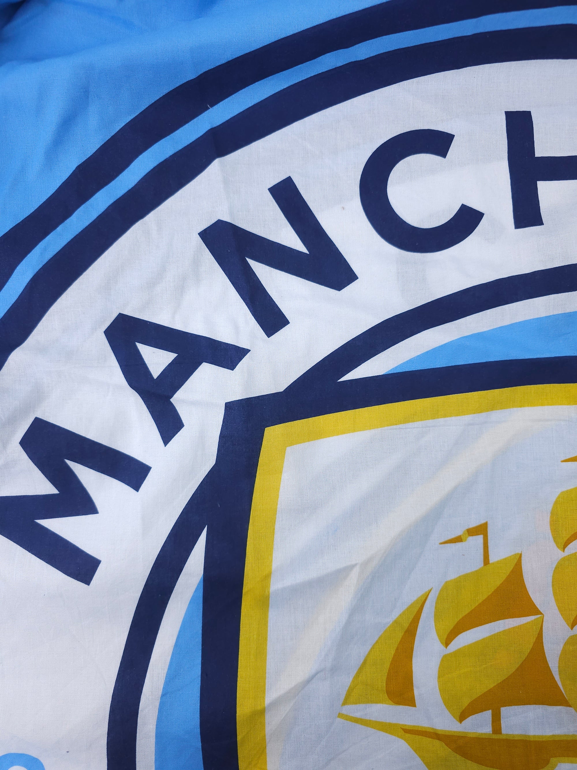 Manchester City Cotton panel- 1m piece