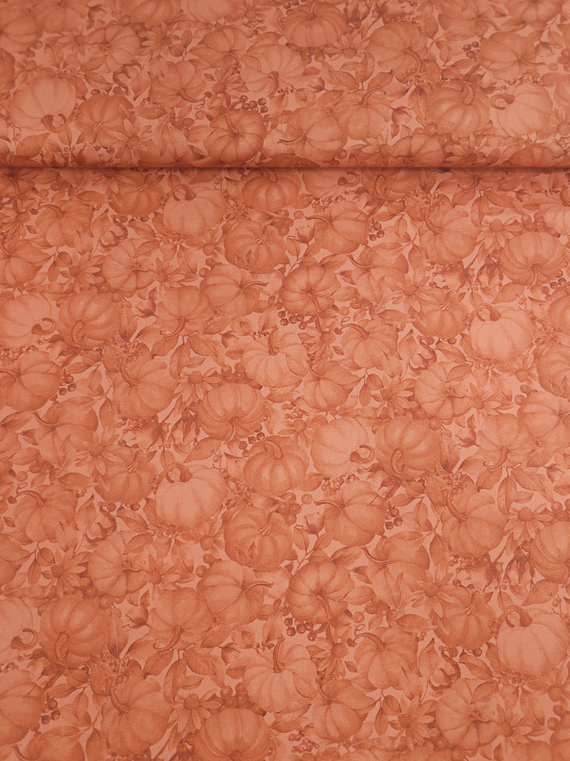 Rusty Orange Pumpkin Patch 100% Cotton