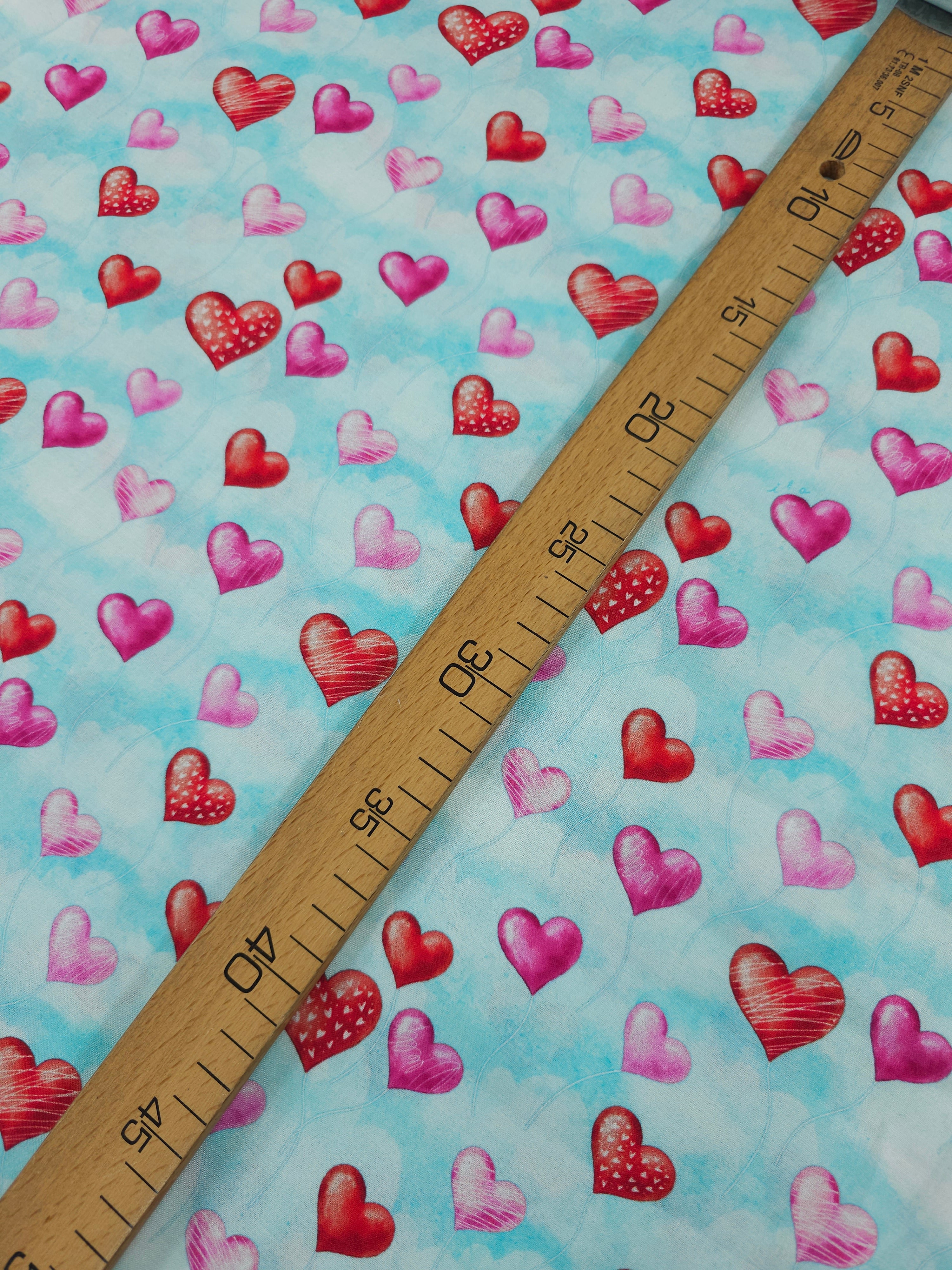 Floating Heart Balloons 100% Cotton
