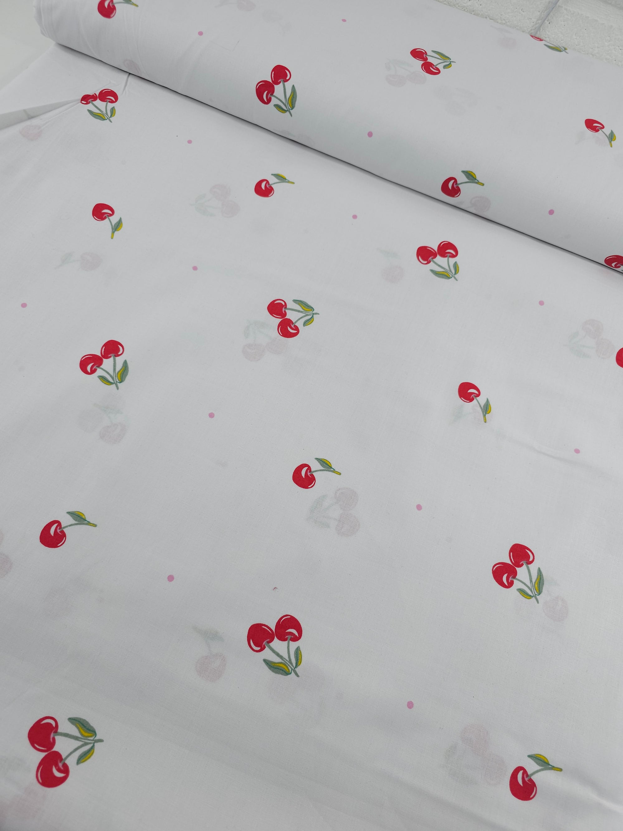 Ditsy Small Cherry Polka Dot 100% 94" *EXTRA WIDE*