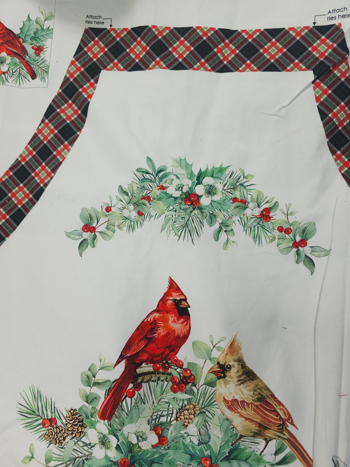 Christmas apron and mittens Cotton canvas- 1.8m piece