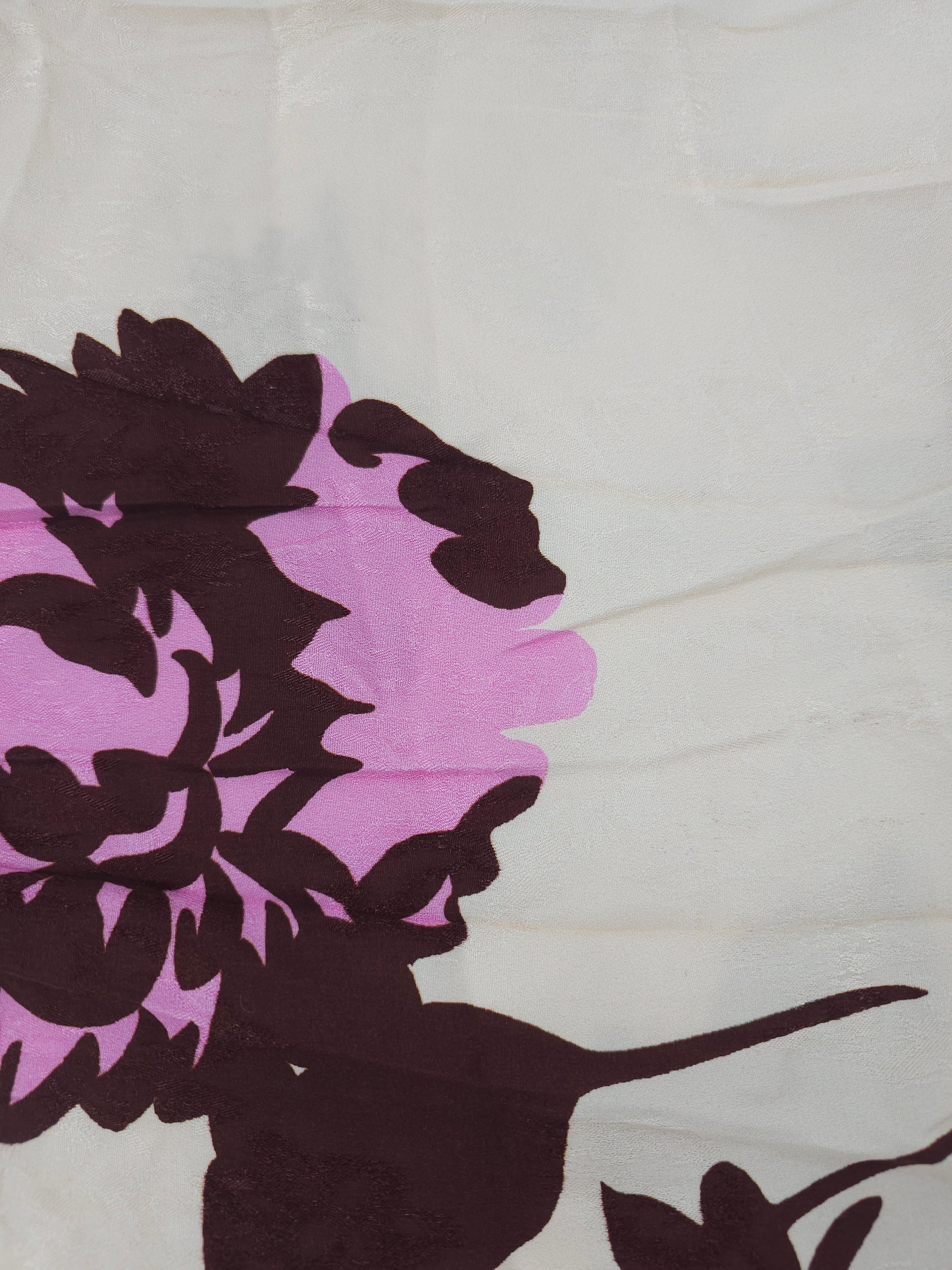 Pink and brown floral Viscose- 3m piece
