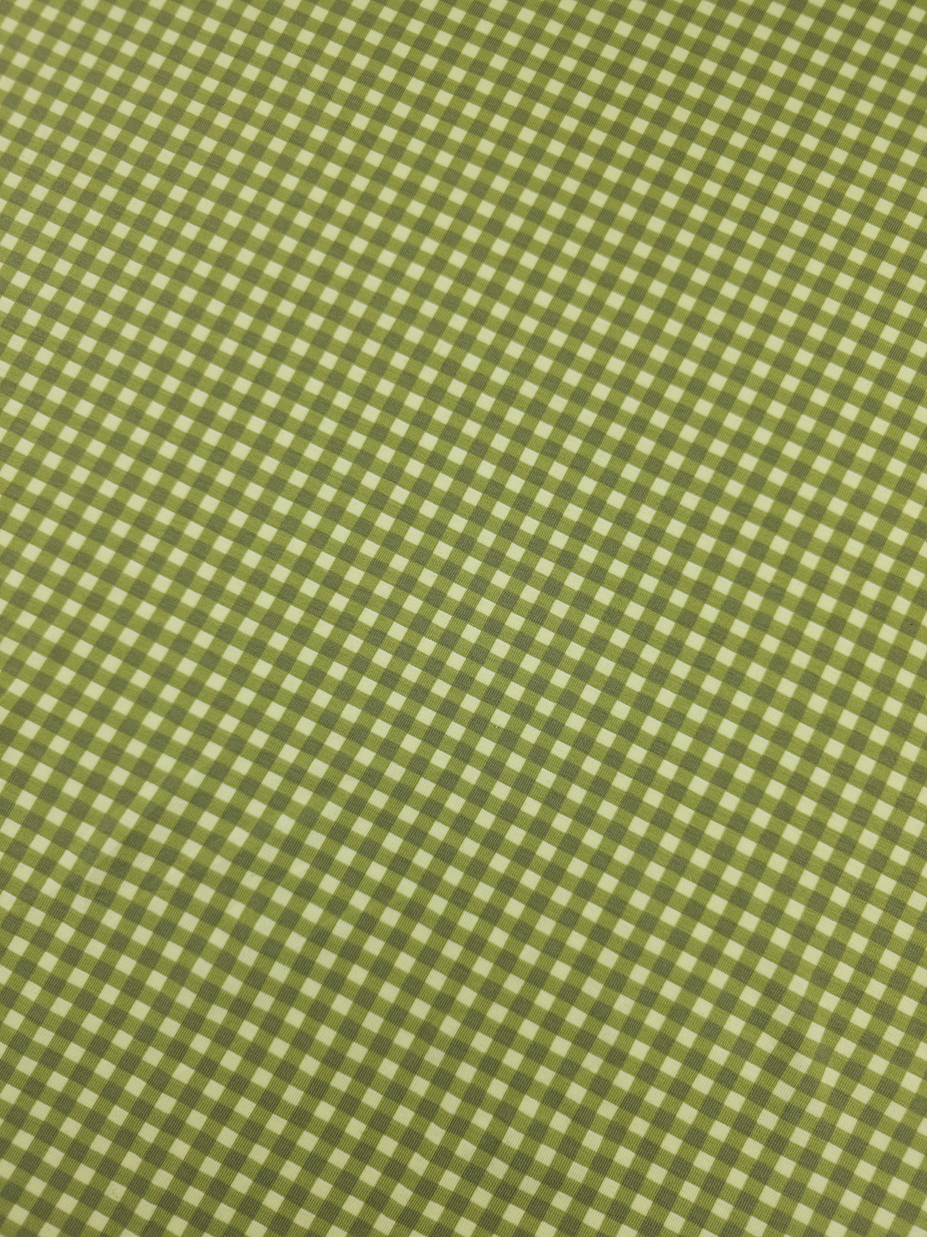 Sage/Green Gingham Cotton Jersey