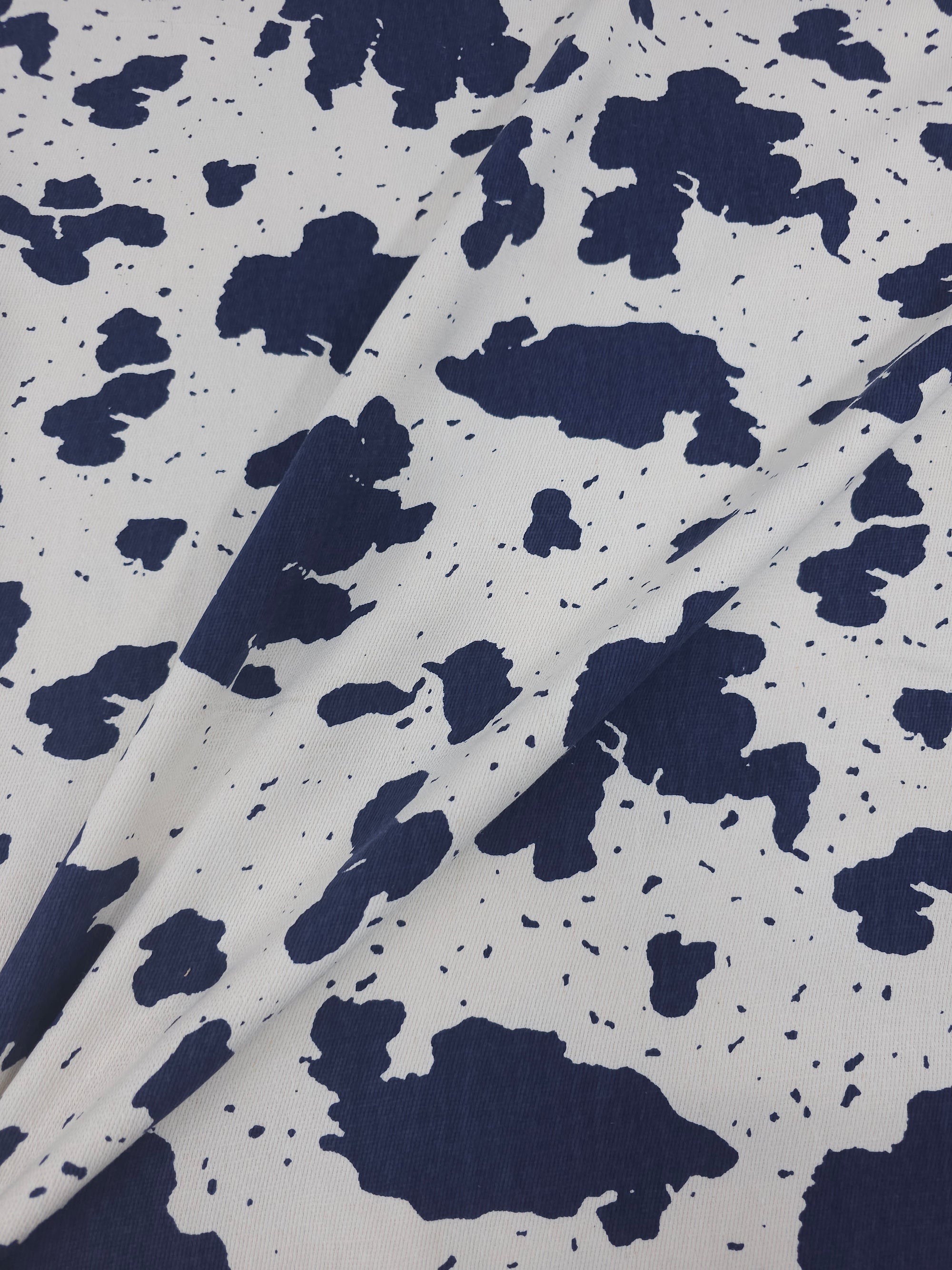 Navy Blue Speckle Cow Denim