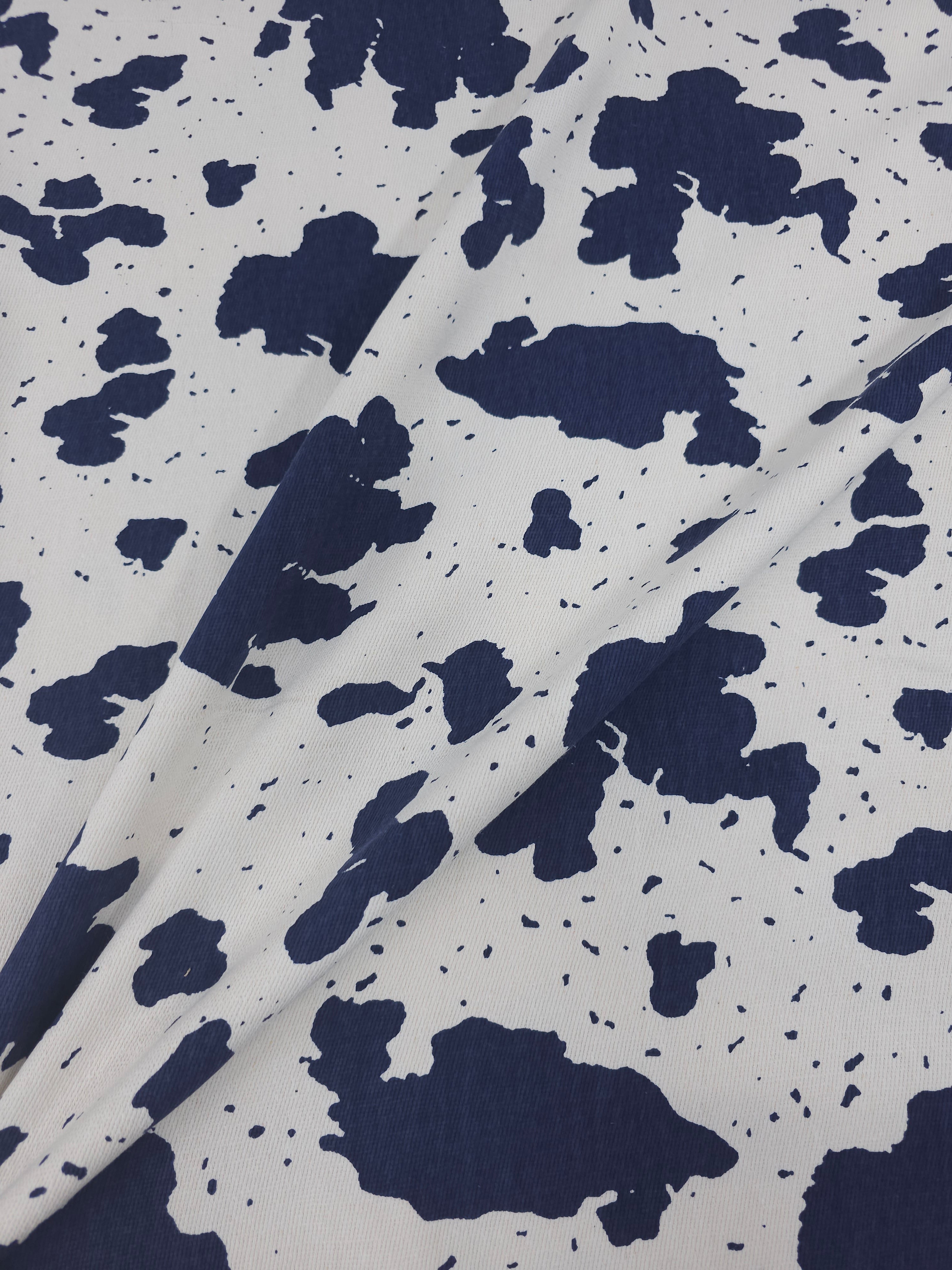 Navy Blue Speckle Cow Denim