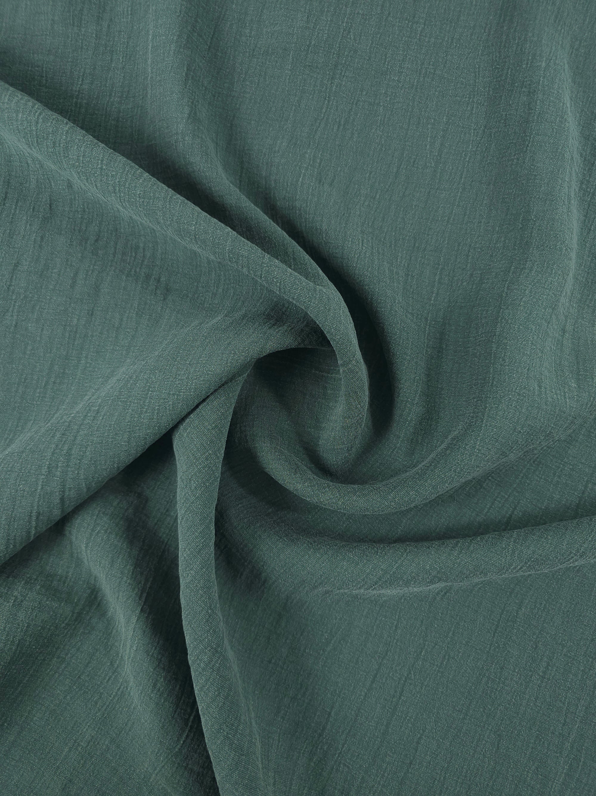 Pine Green Crinkle Cupro