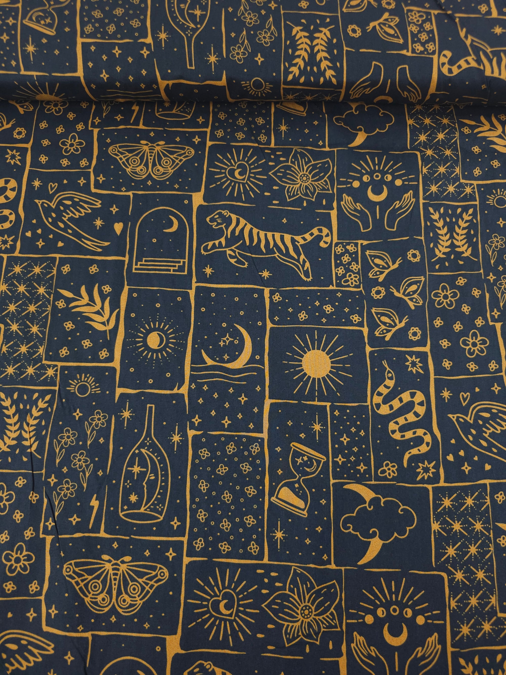 Black/Bronze Boho Mystique Lightweight Cotton 57"