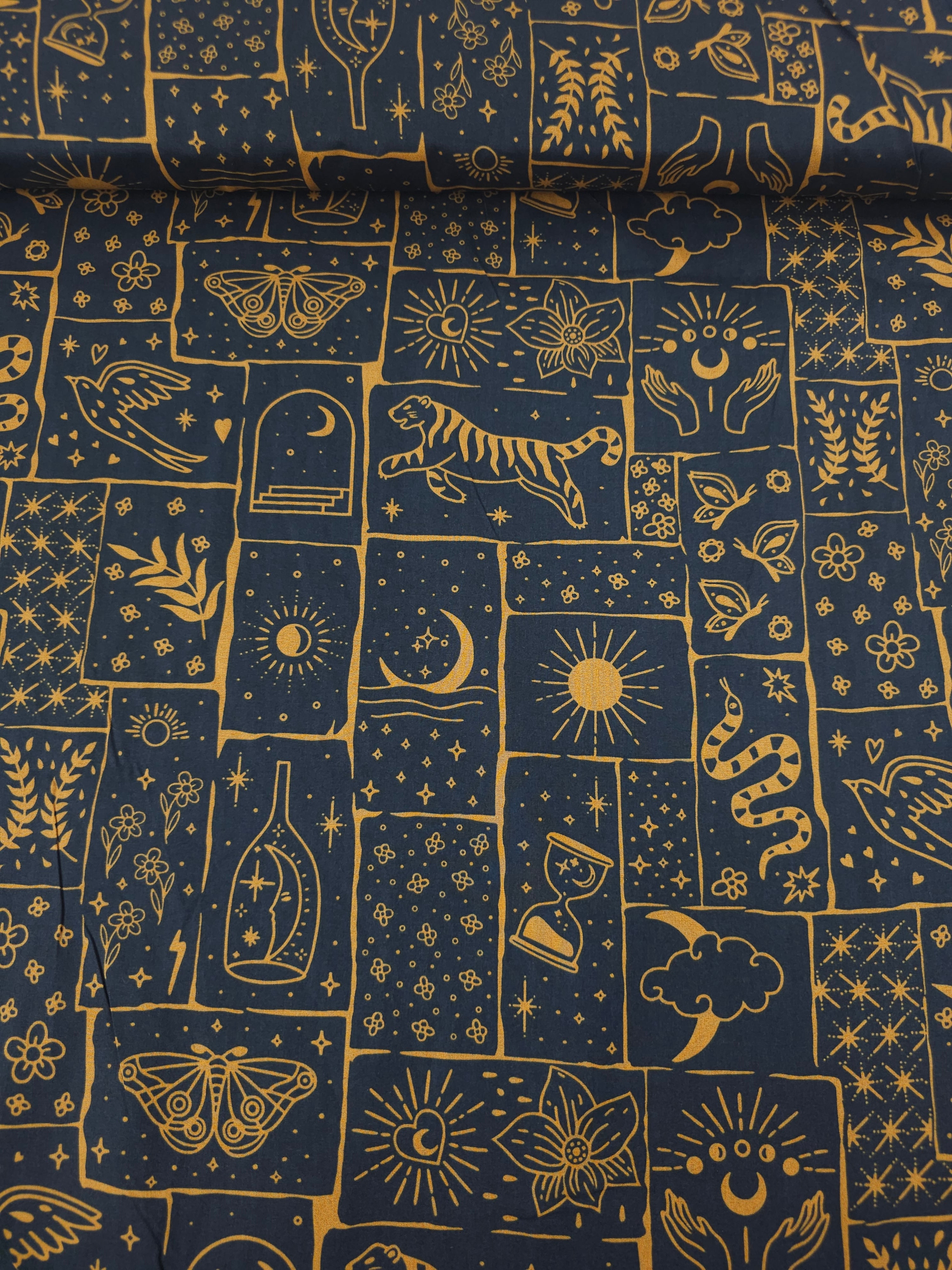 Black/Bronze Boho Mystique Lightweight Cotton 57"