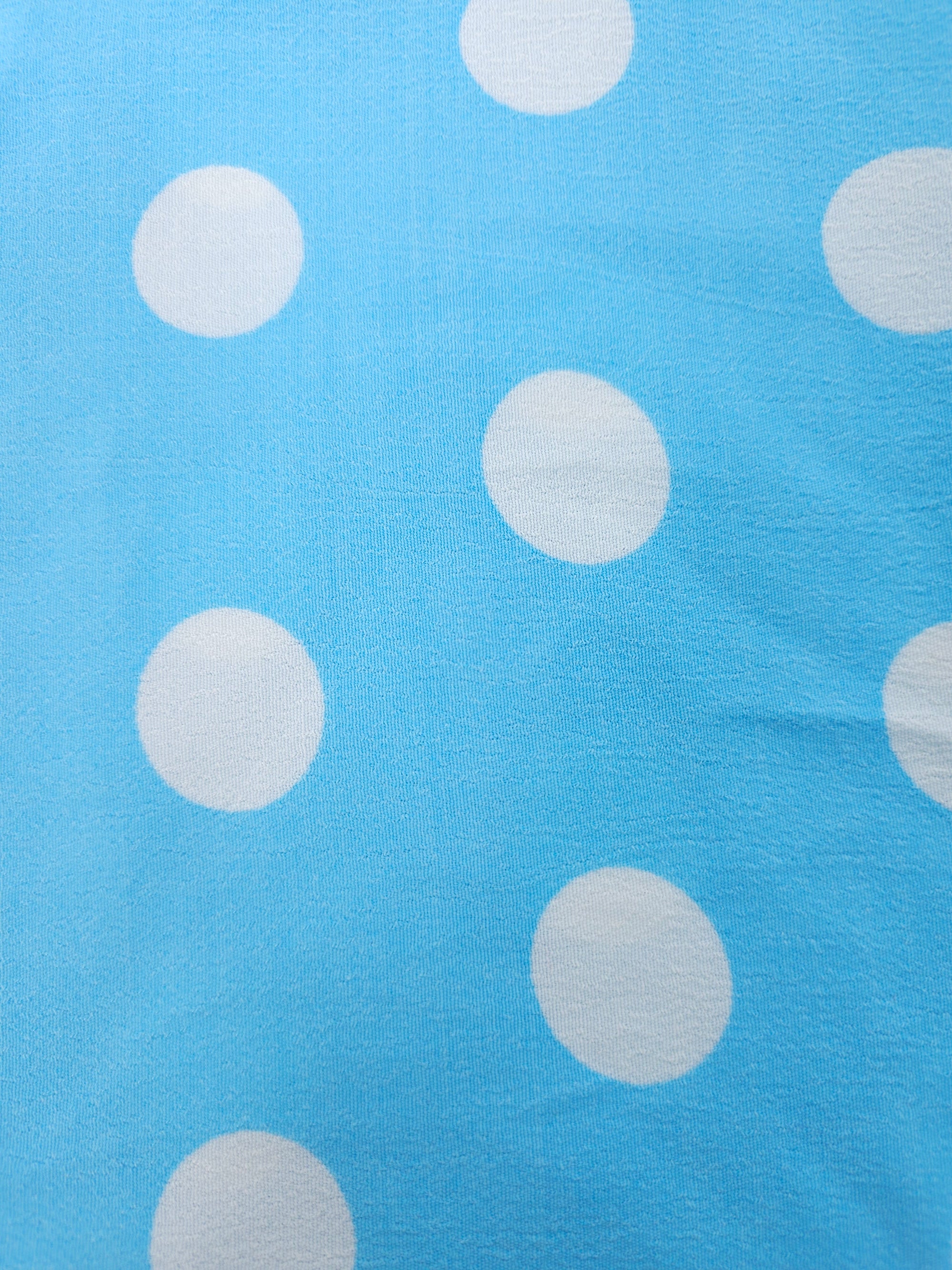 Sky blue polka Fabric- 3m piece