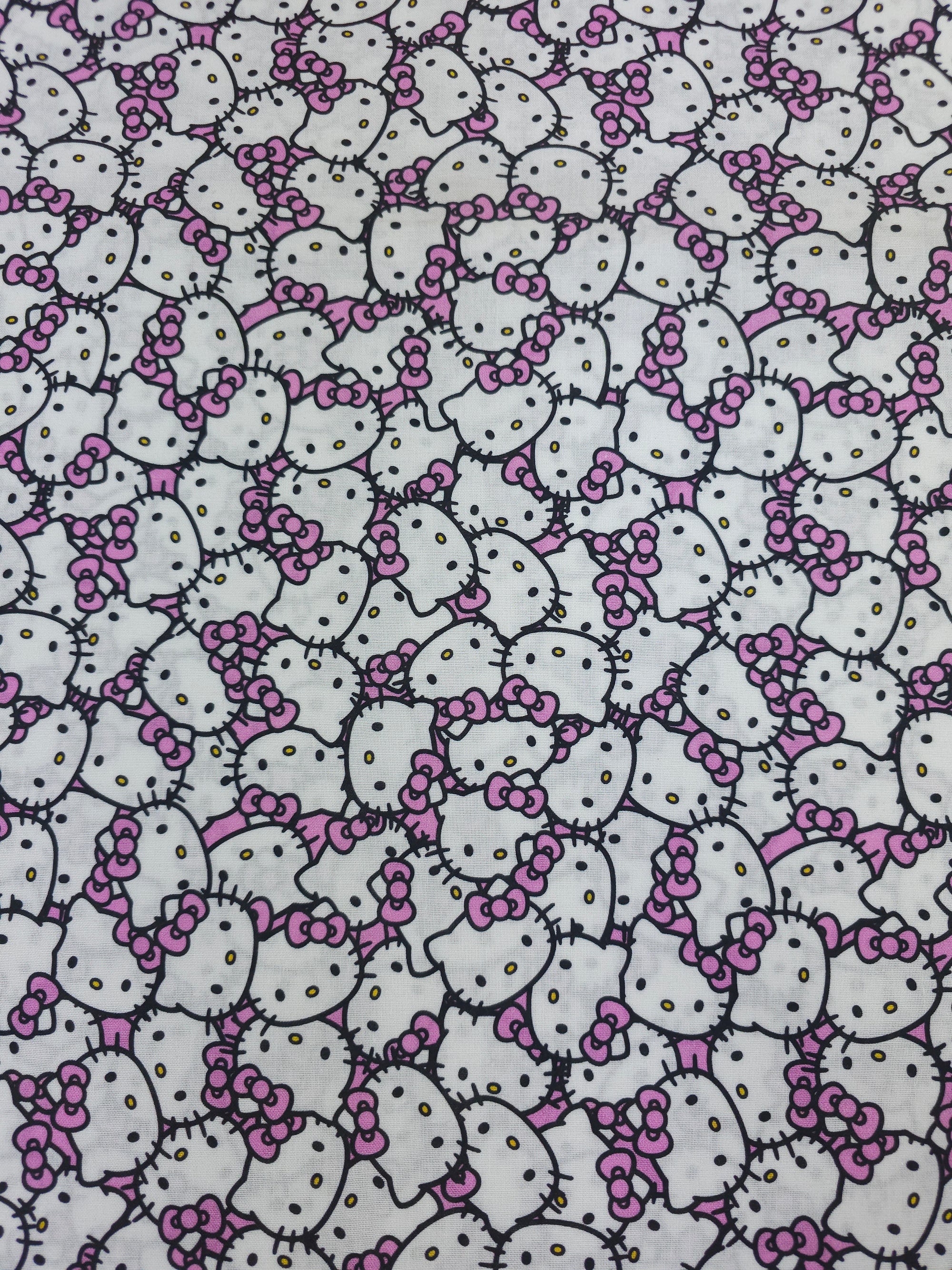Pink Bow Hello Kitty Small Faces 100% Cotton