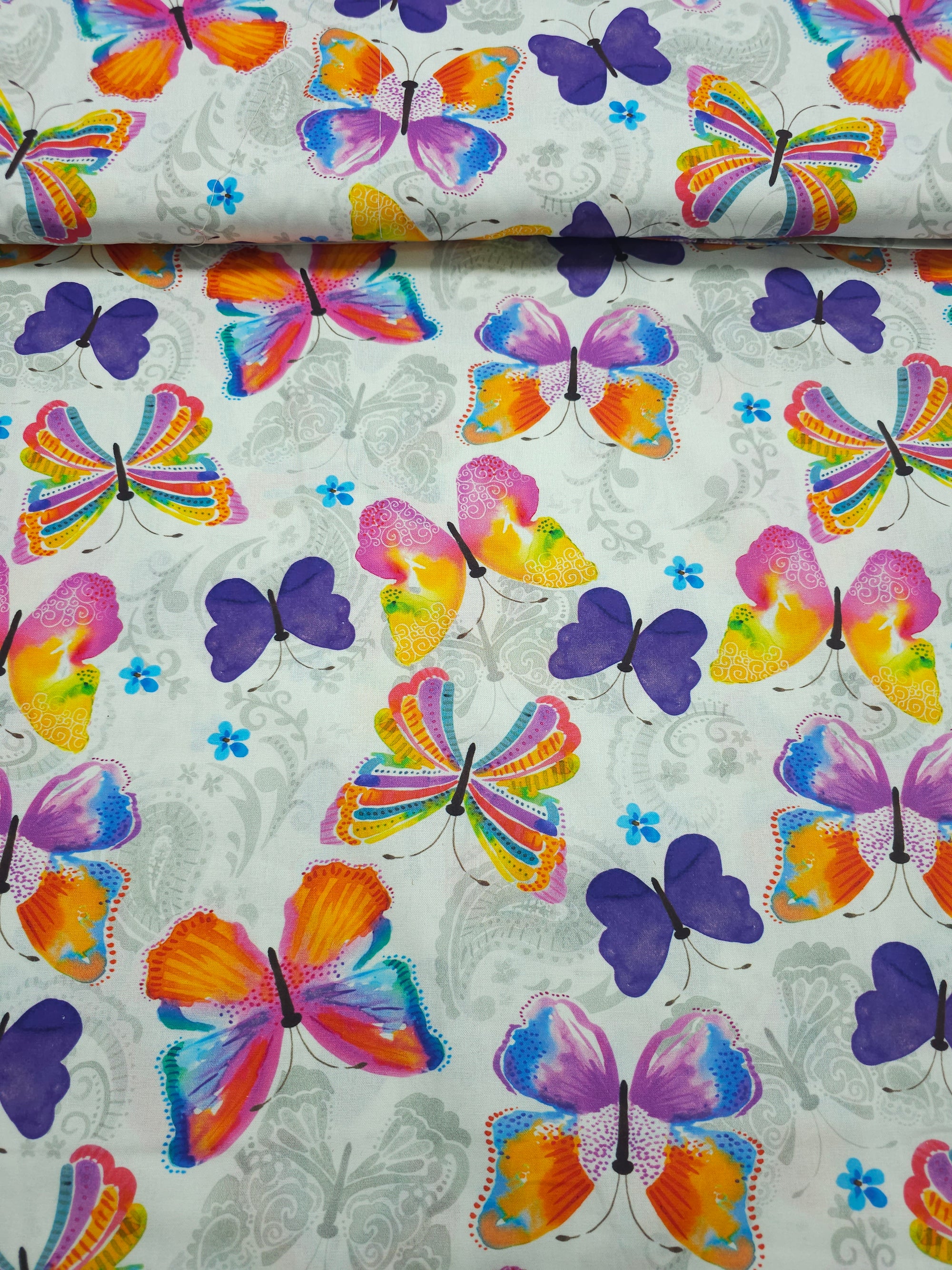 Watercolour Butterfly Floral 100% Cotton - Joann
