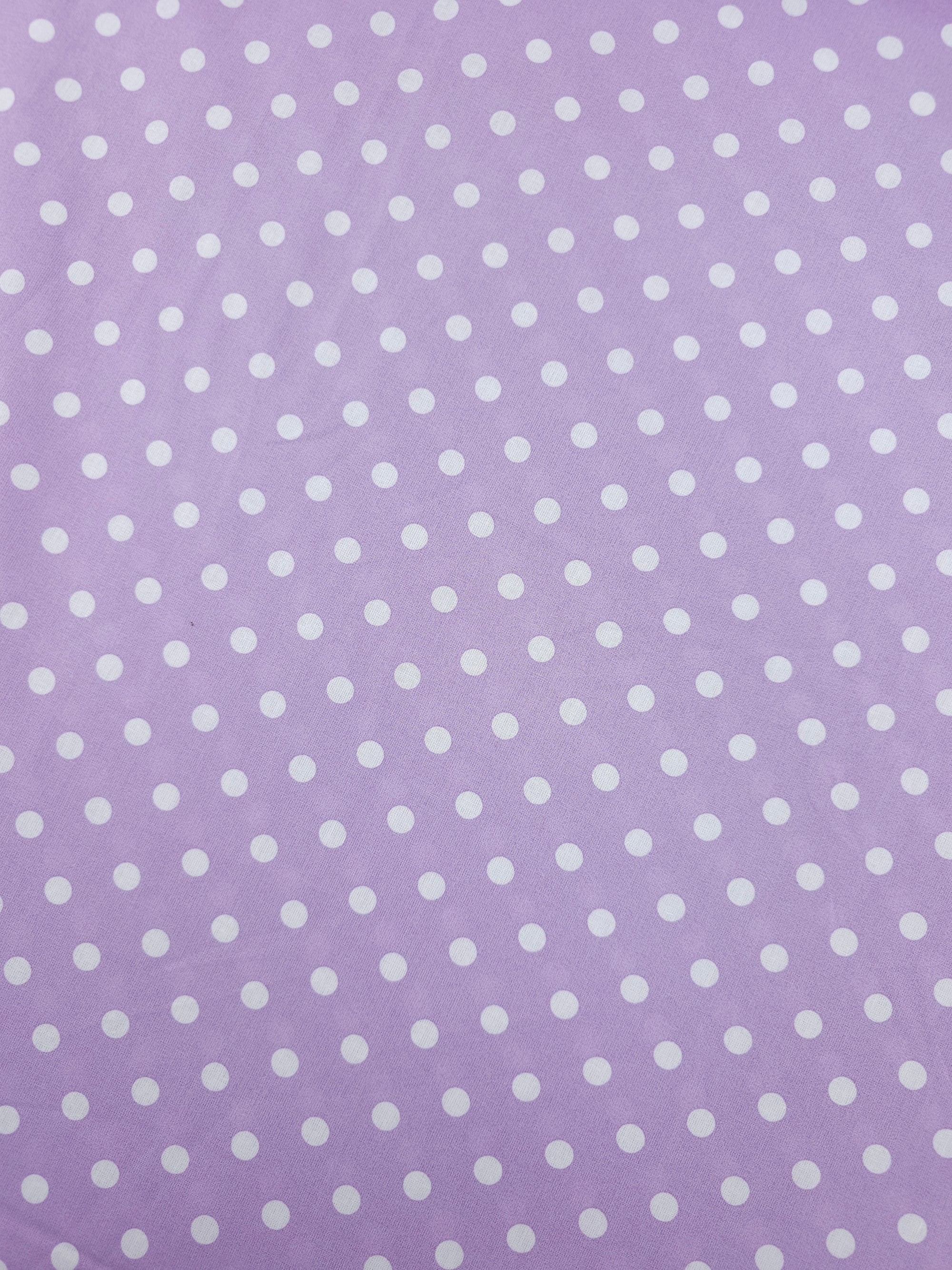 Light Purple Small Polka Spot Lightweight Cotton 60"