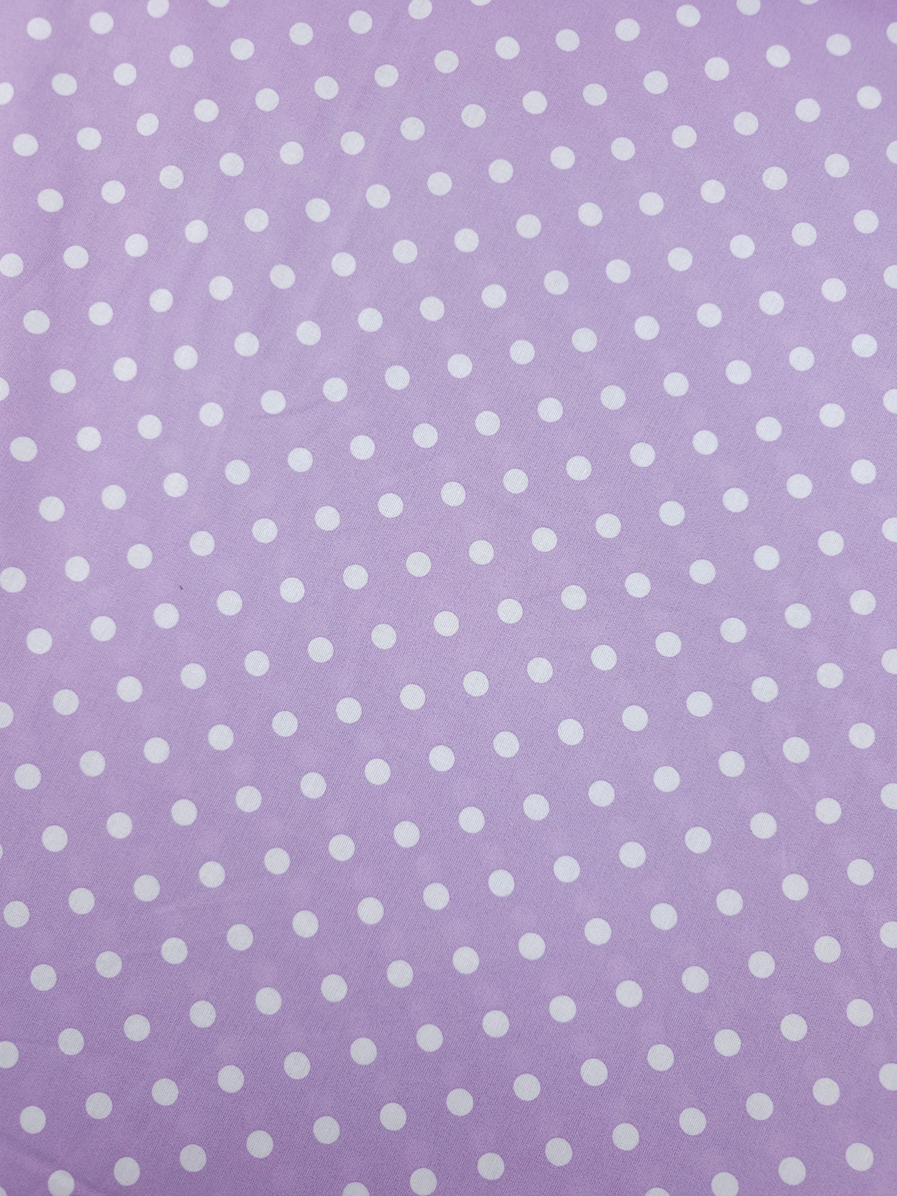 Light Purple Small Polka Spot Lightweight Cotton 60"