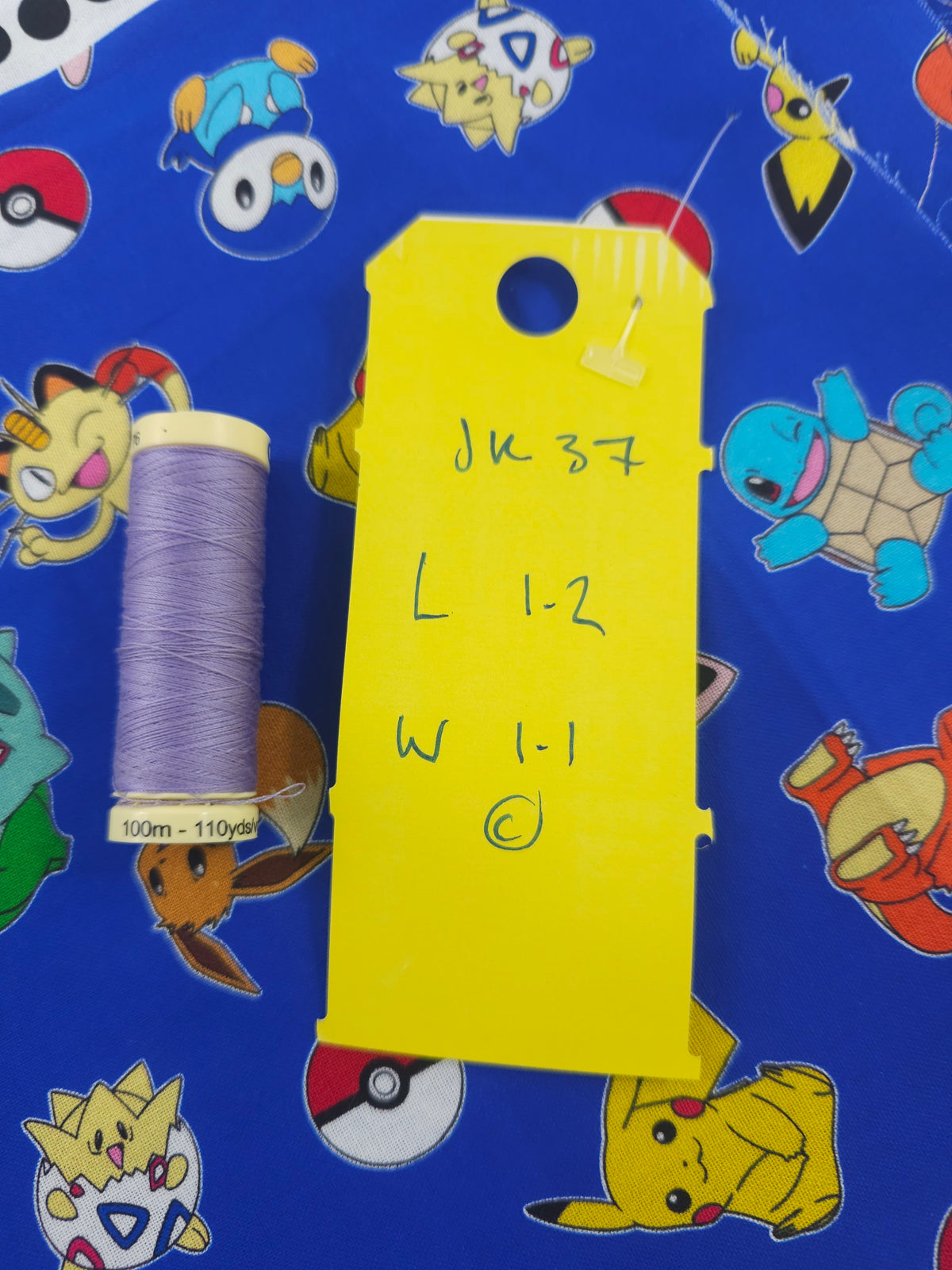 Blue Pokemon Cotton- 1.2m piece