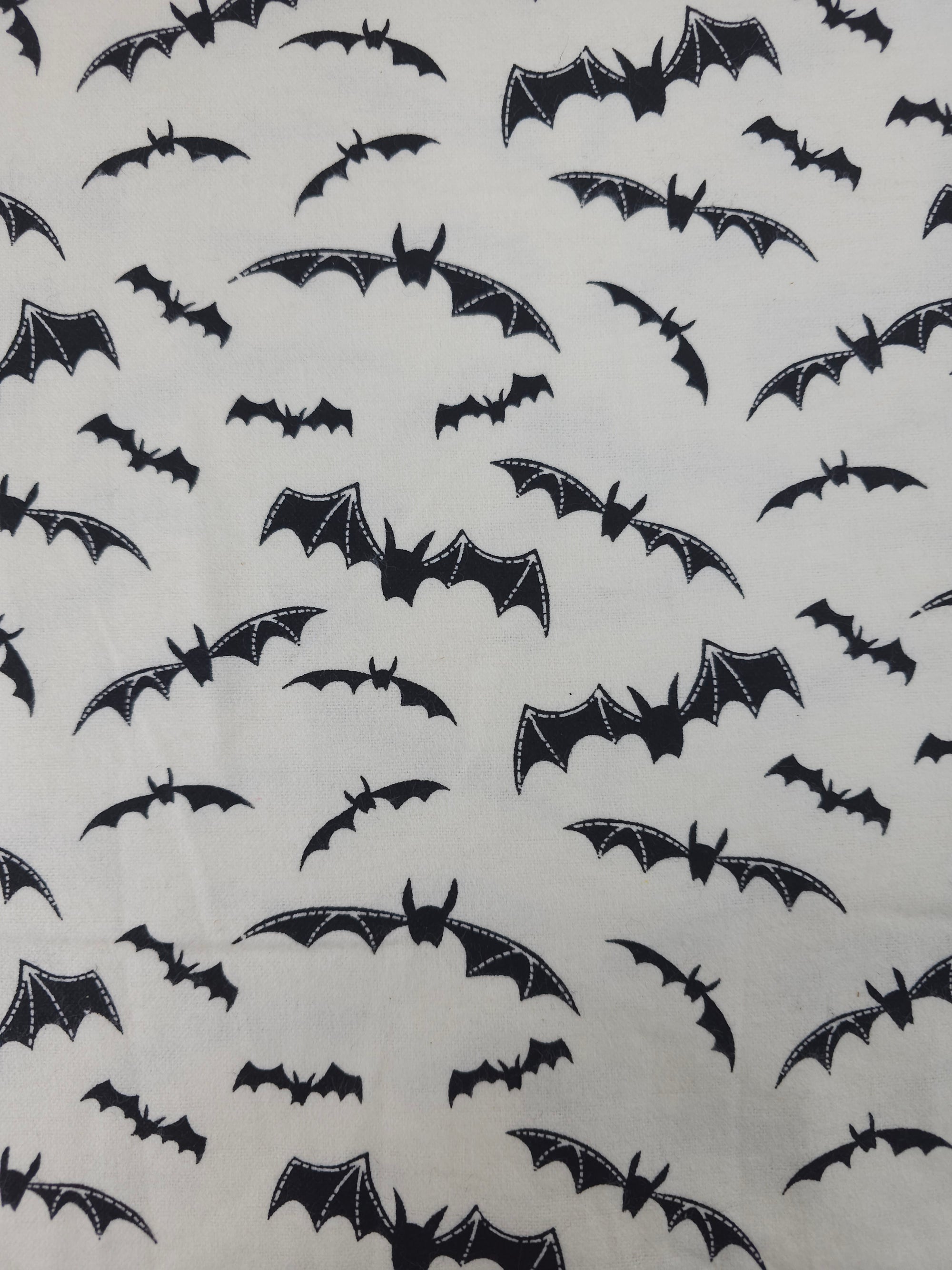 White/Black Bats Lightweight Flannel Cotton