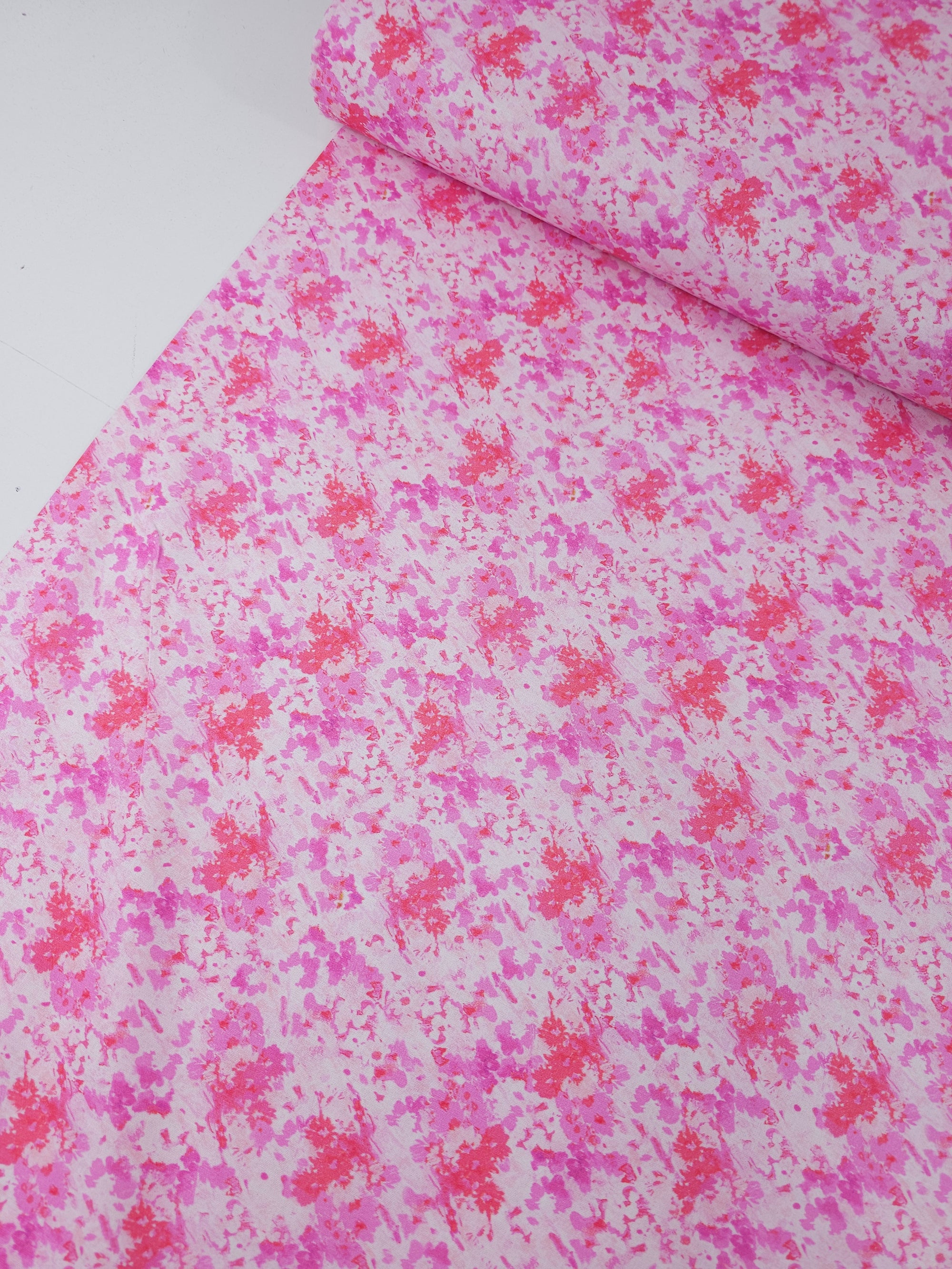 Pink Floral Monet 100% Cotton