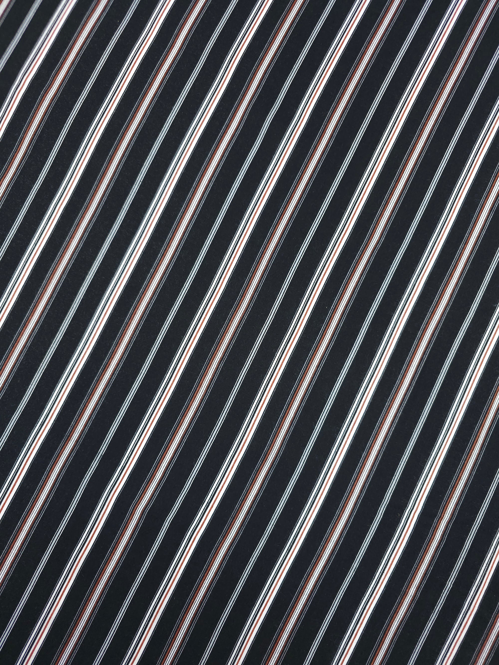 Black Irregular Stripe Viscose Challis