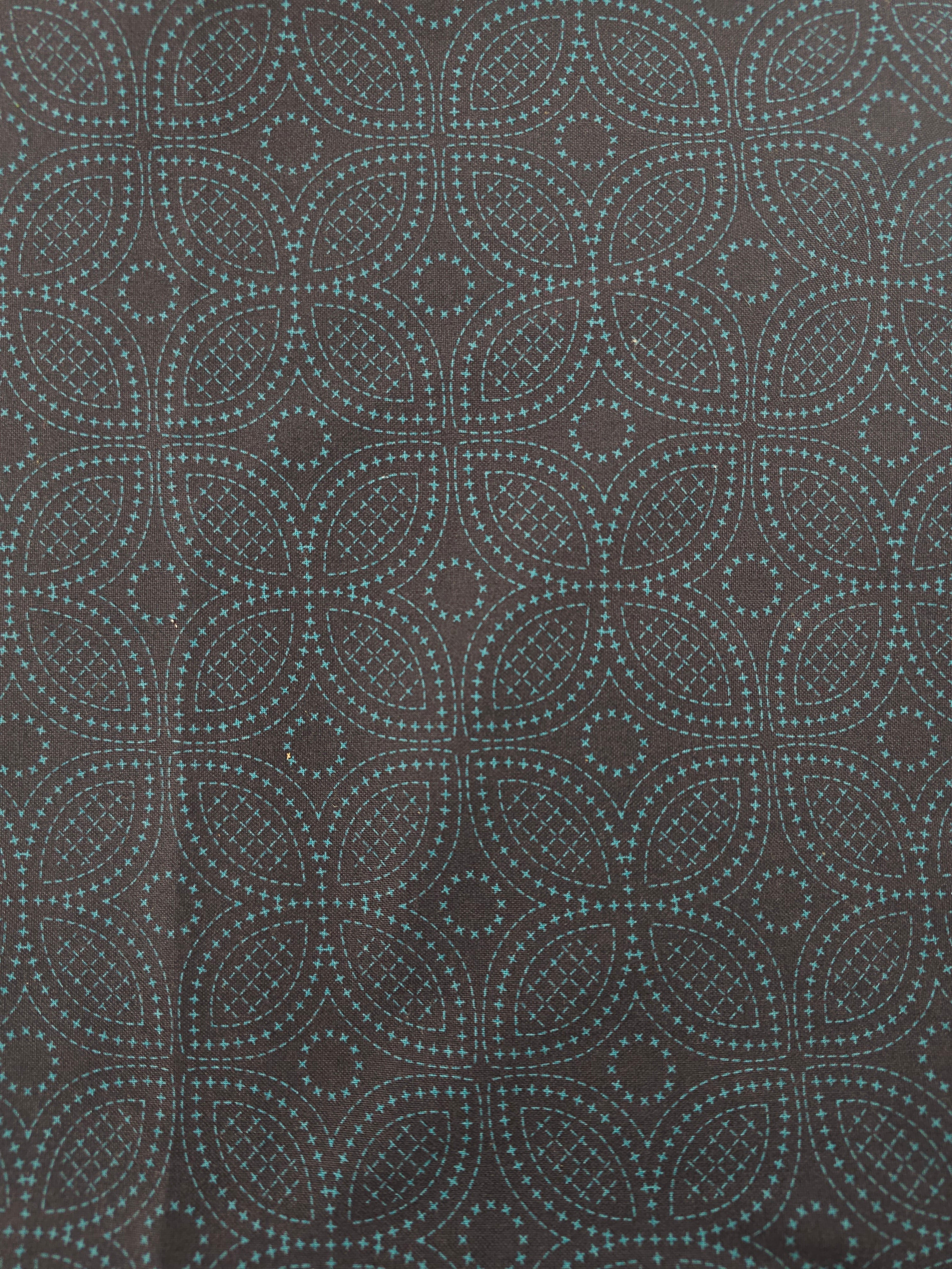 Navy design Cotton- 3.5m piece