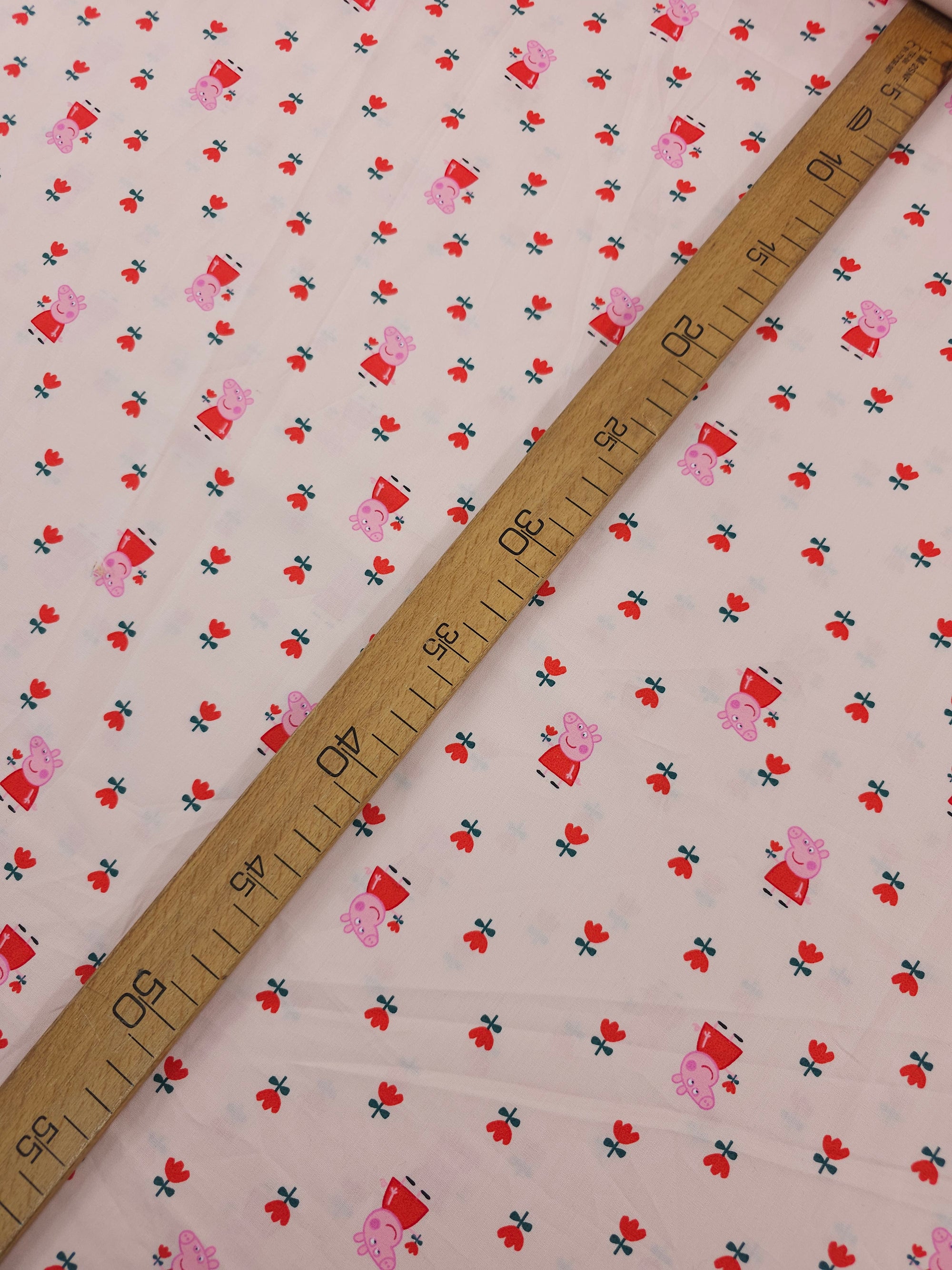 Peppa Pig Ditsy Poppy Flower Cotton Poplin