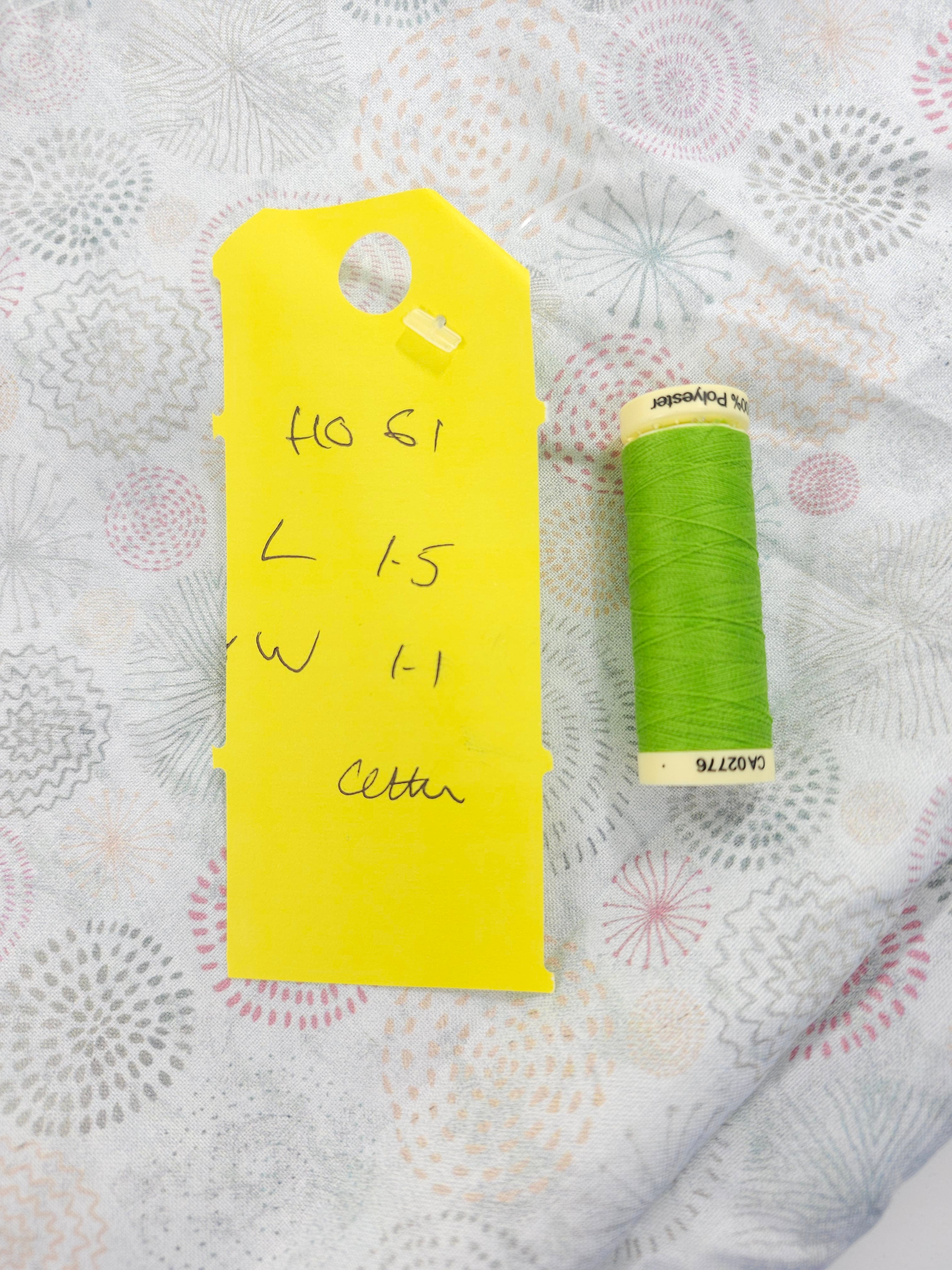 Light grey pink circles Cotton- 1.5m piece