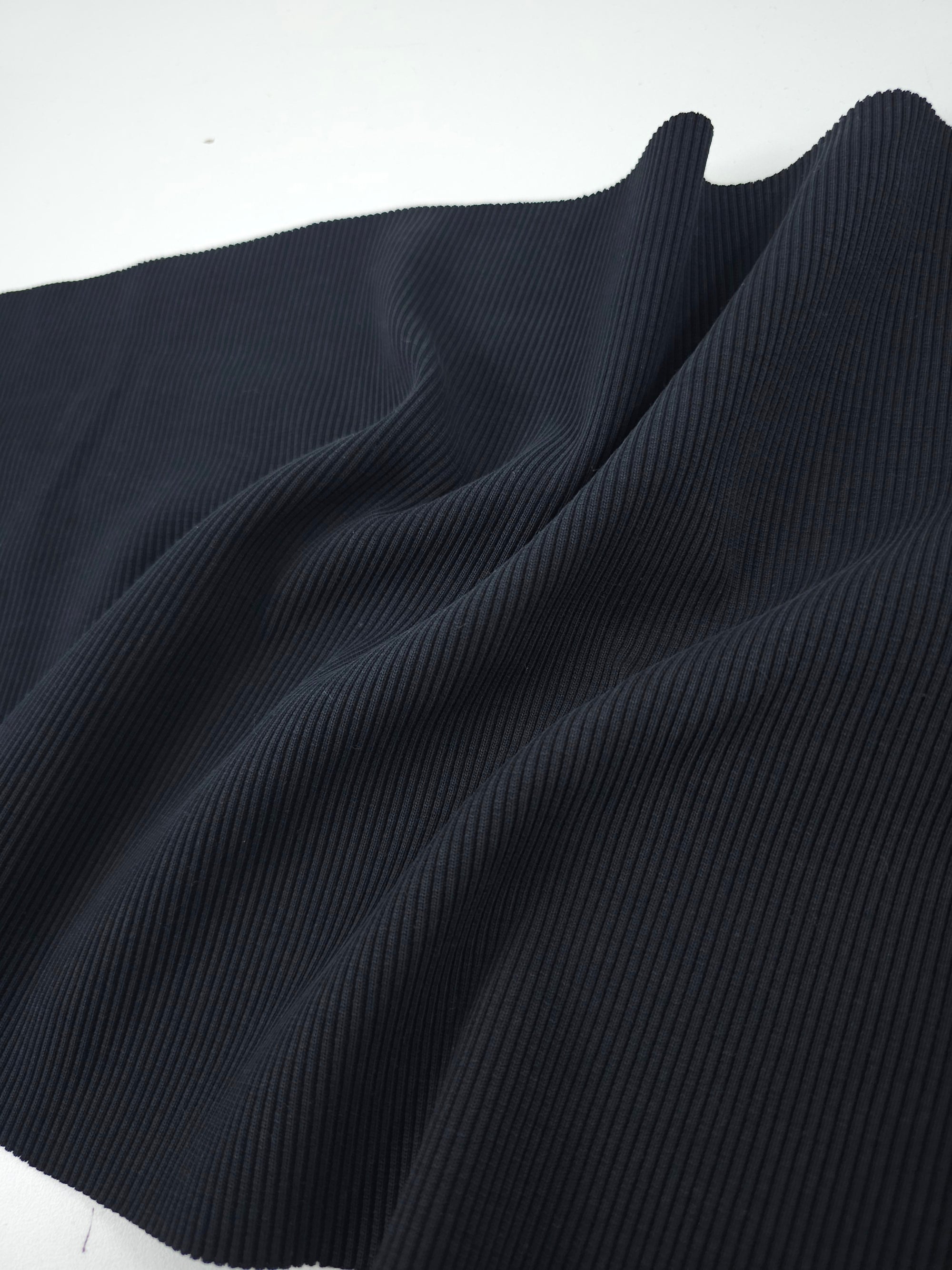 Black Knit Heavy Ribbing - 25cm Piece - Gymshark
