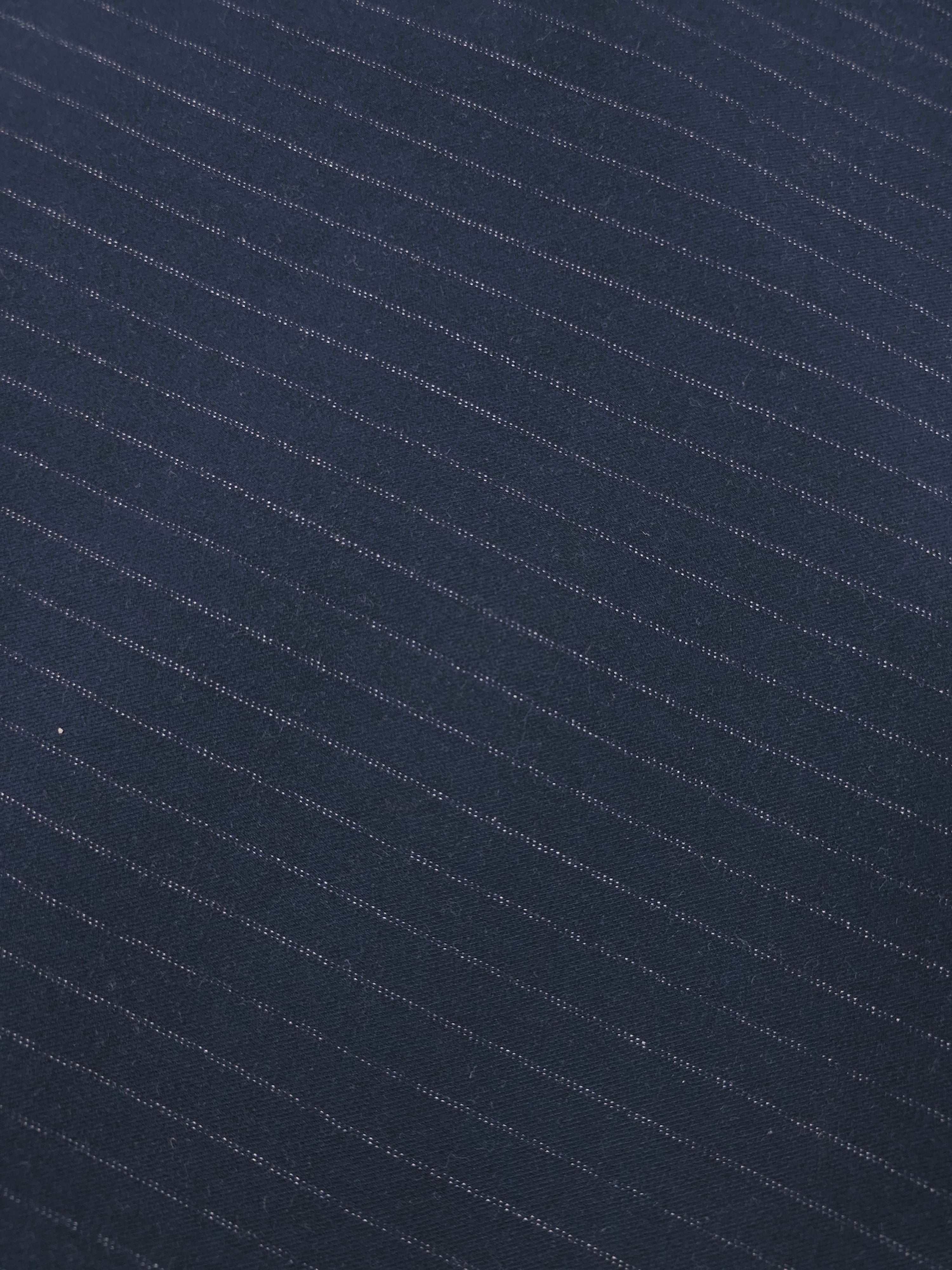 Dark Navy Stripe Viscose Suiting
