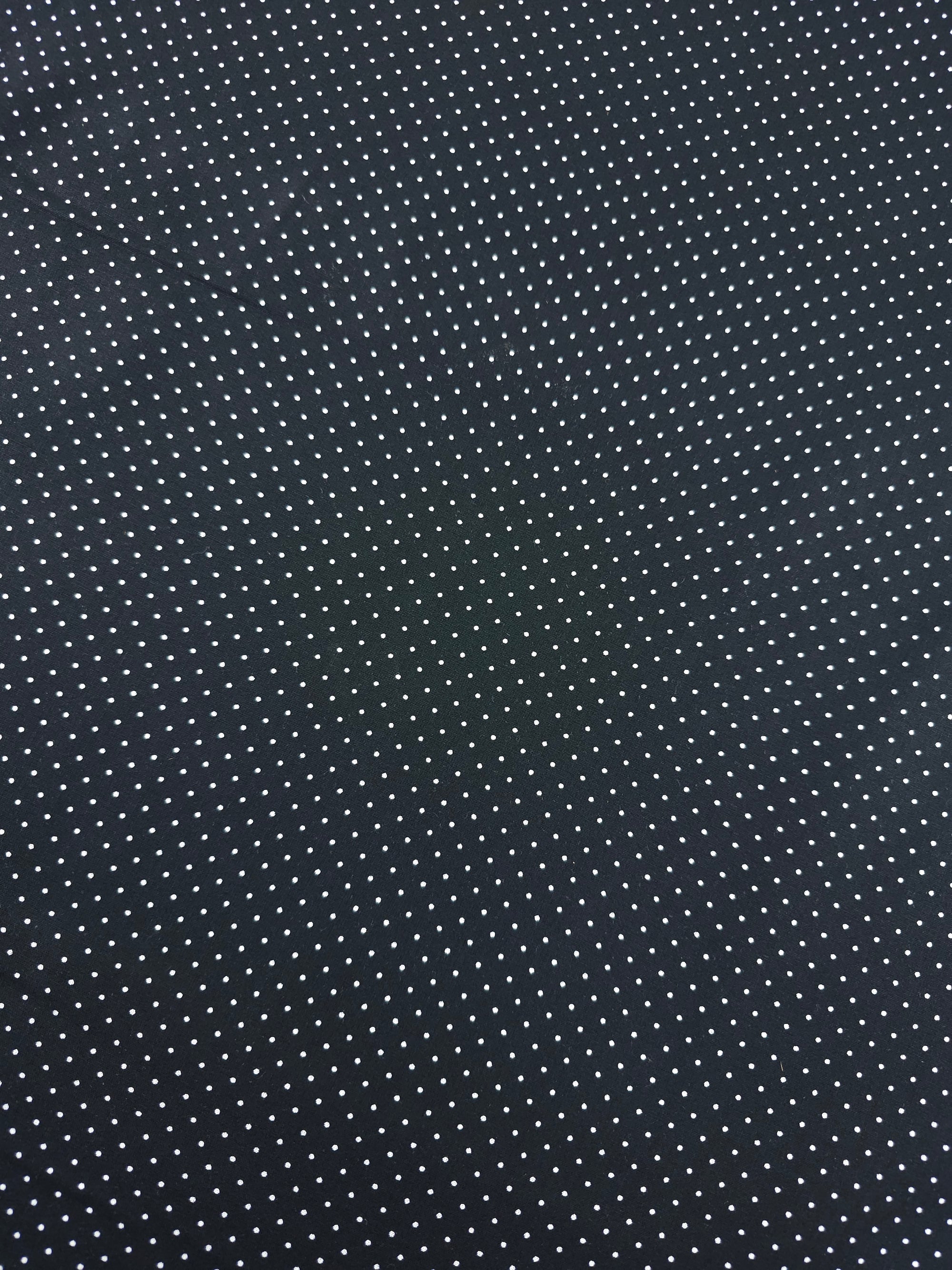 Black Micro Polka 100% Cotton 60"