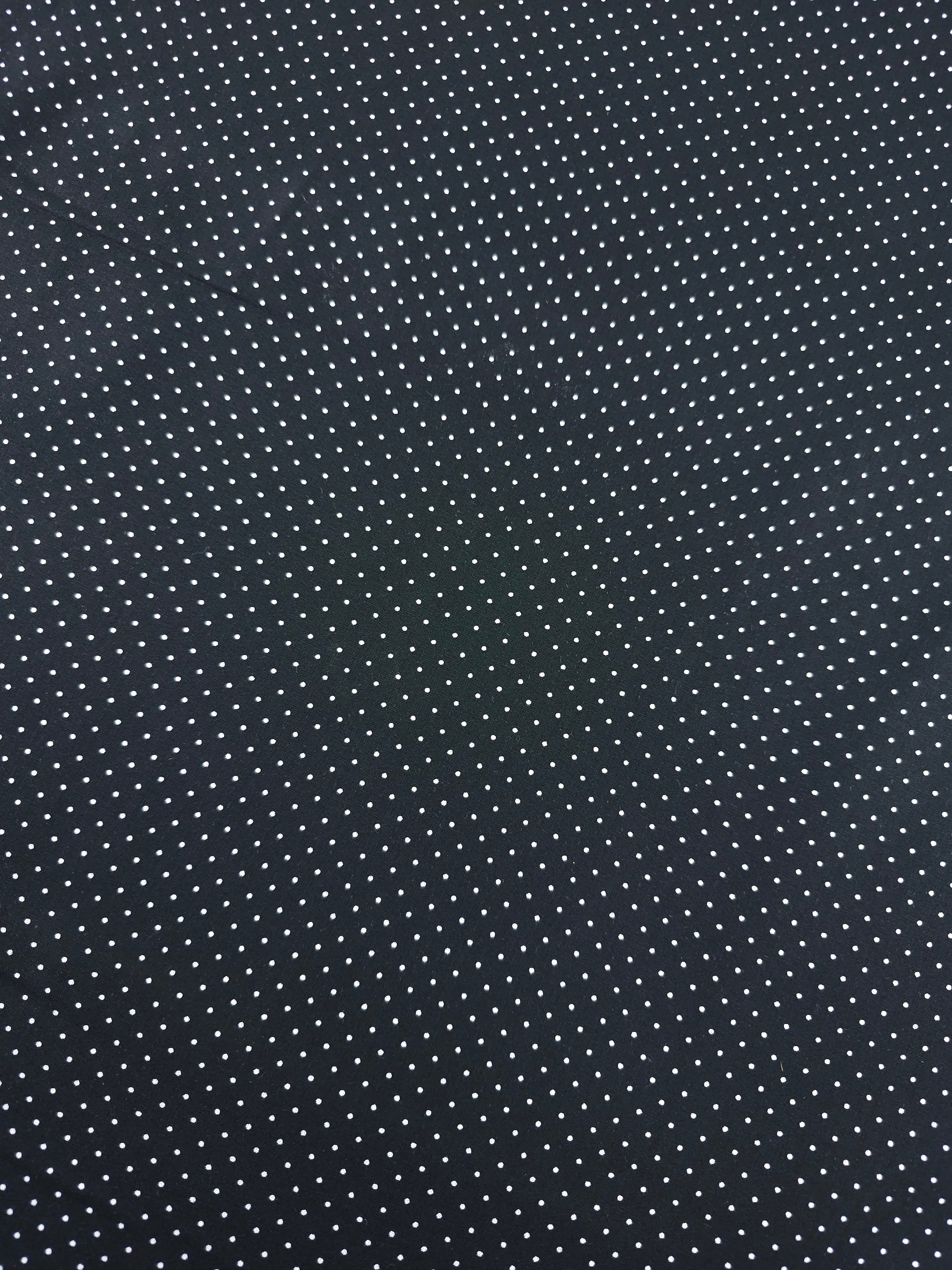 Black Micro Polka Lightweight Cotton 60"