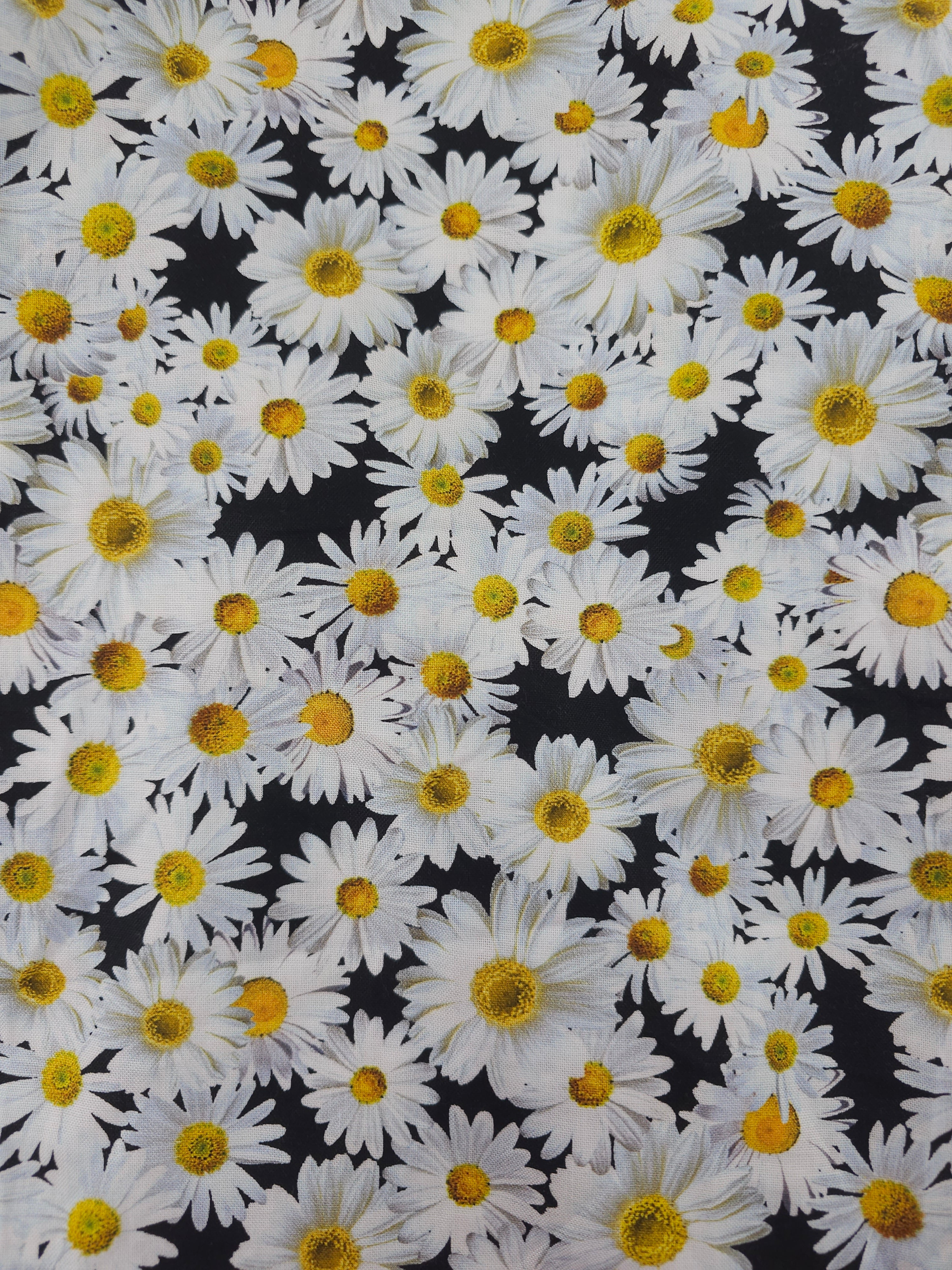 Dark daisy Cotton- 3m piece