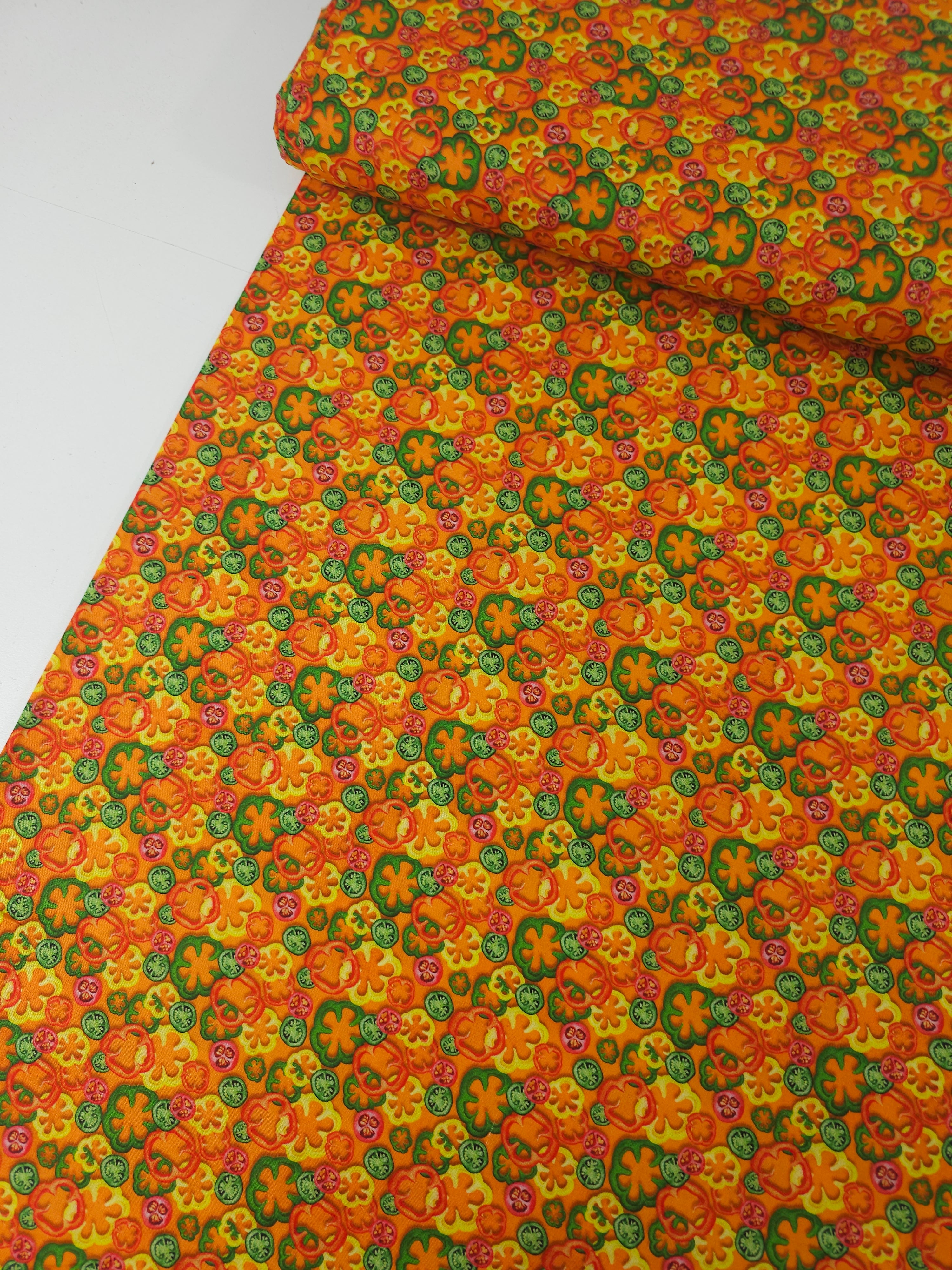 Orange Jalapeño Peppers 100% Cotton