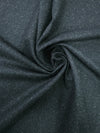Black Speckled Herringbone Wool Suiting