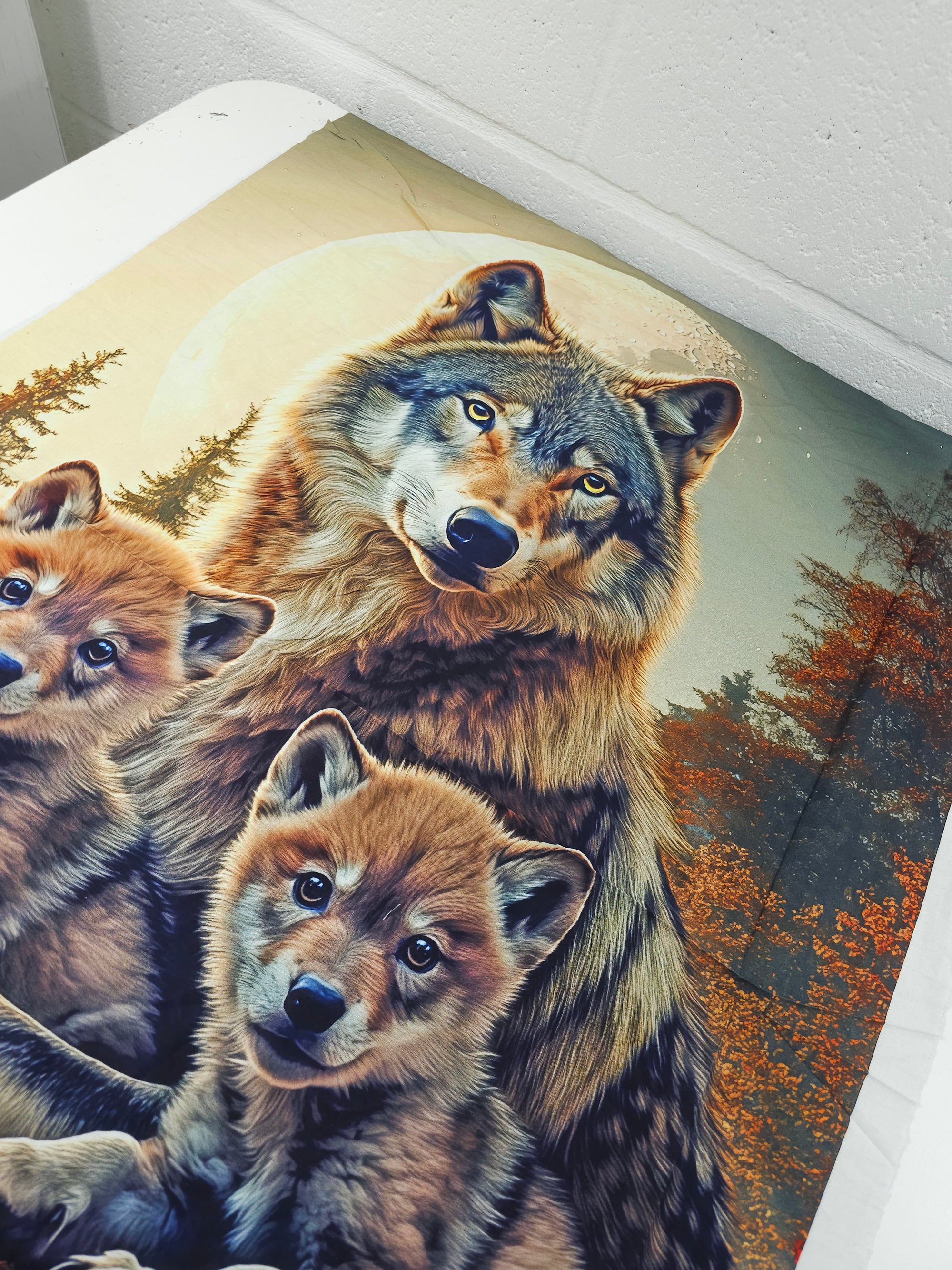 Mama Wolf 100% Cotton - 70cm Panel