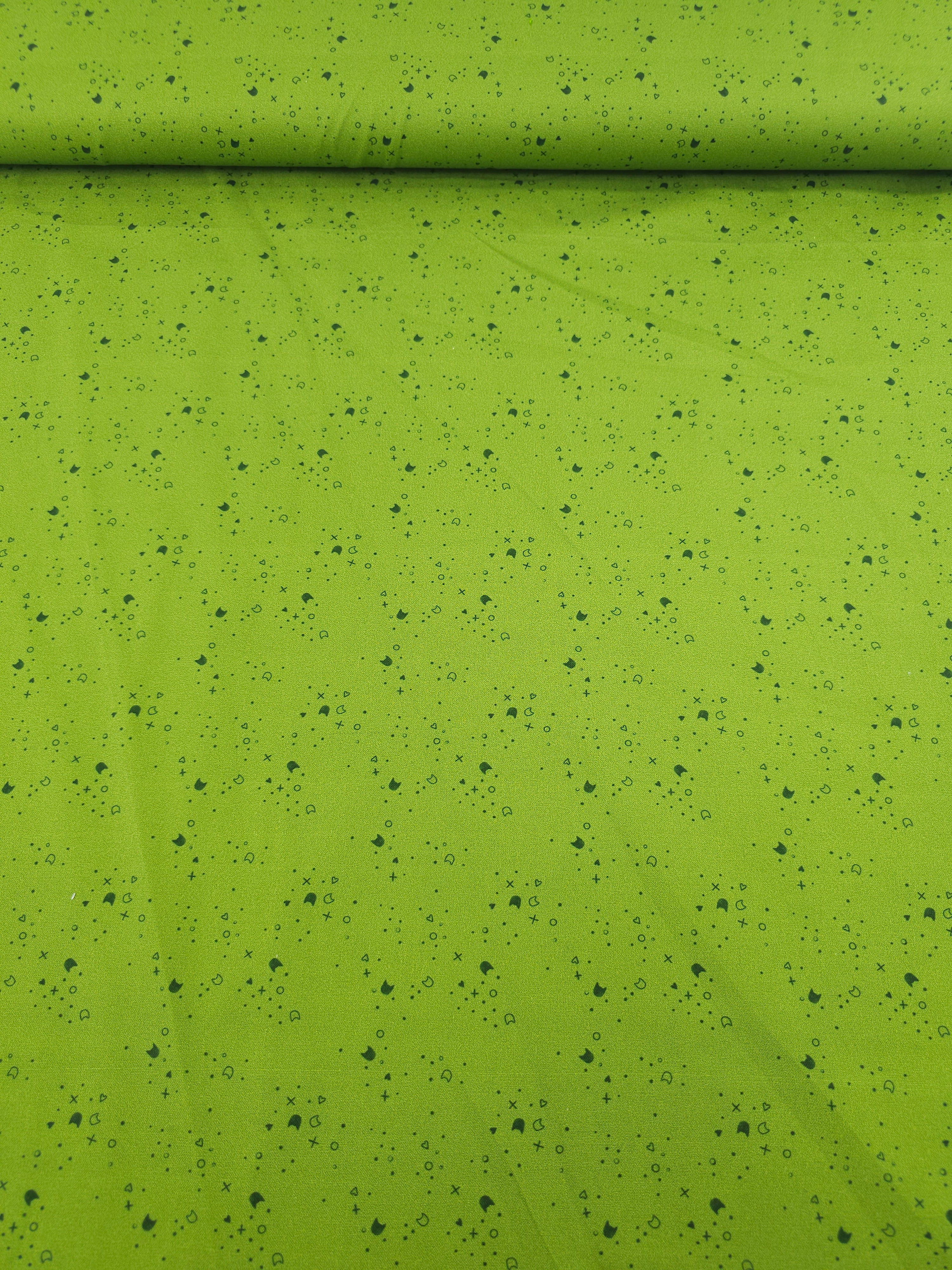 Olive/Dark Green Kitty Litter 100% Cotton - Pammie Jane