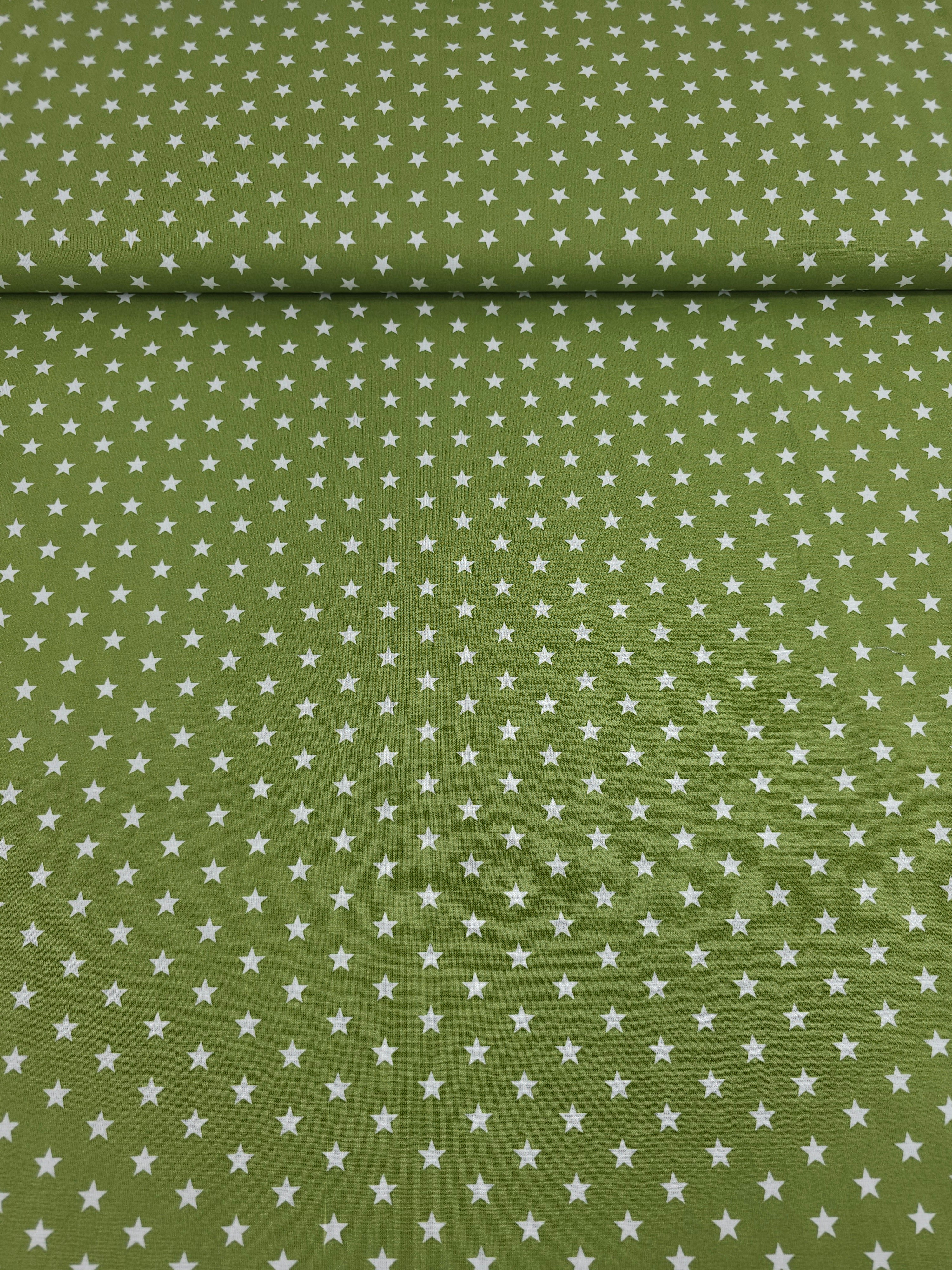 Deep Lime Petit Stars 100% Cotton 57”