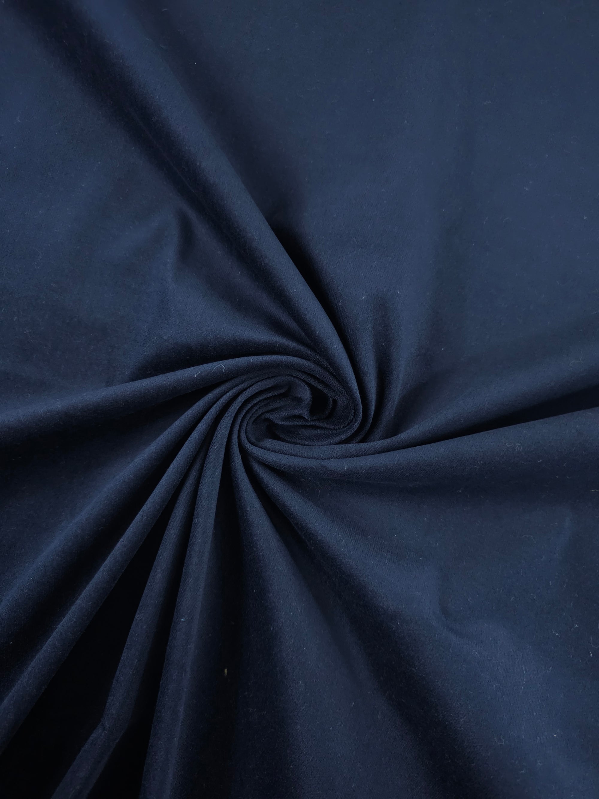 Navy Cotton Velvet