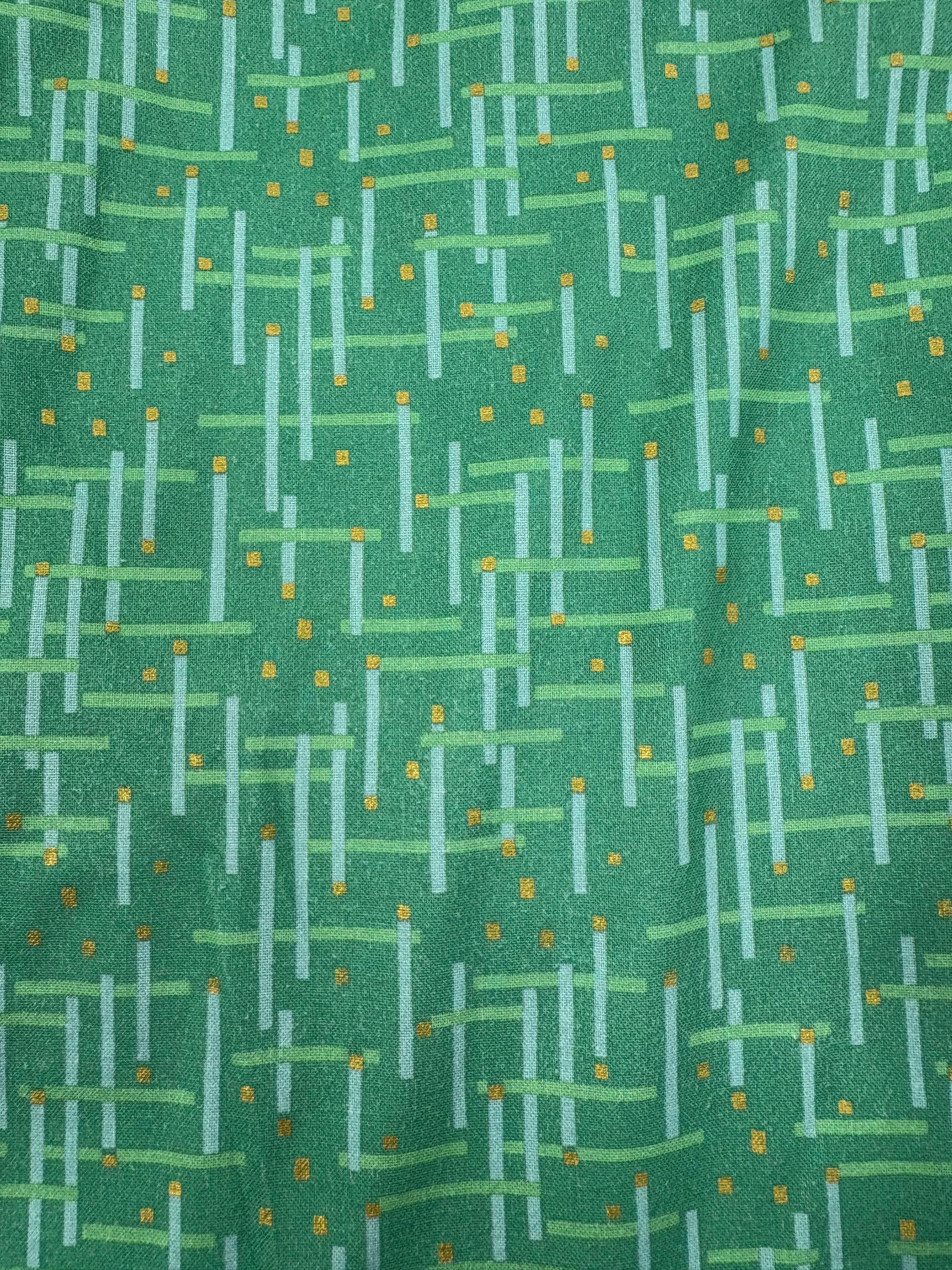 Green Matrix 100% Cotton - 4.1m Piece